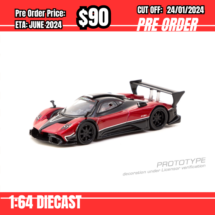 PO-$90 * Tarmac * 1:64 Pagani Zonda R Rosso Dubai [OD11/01]
