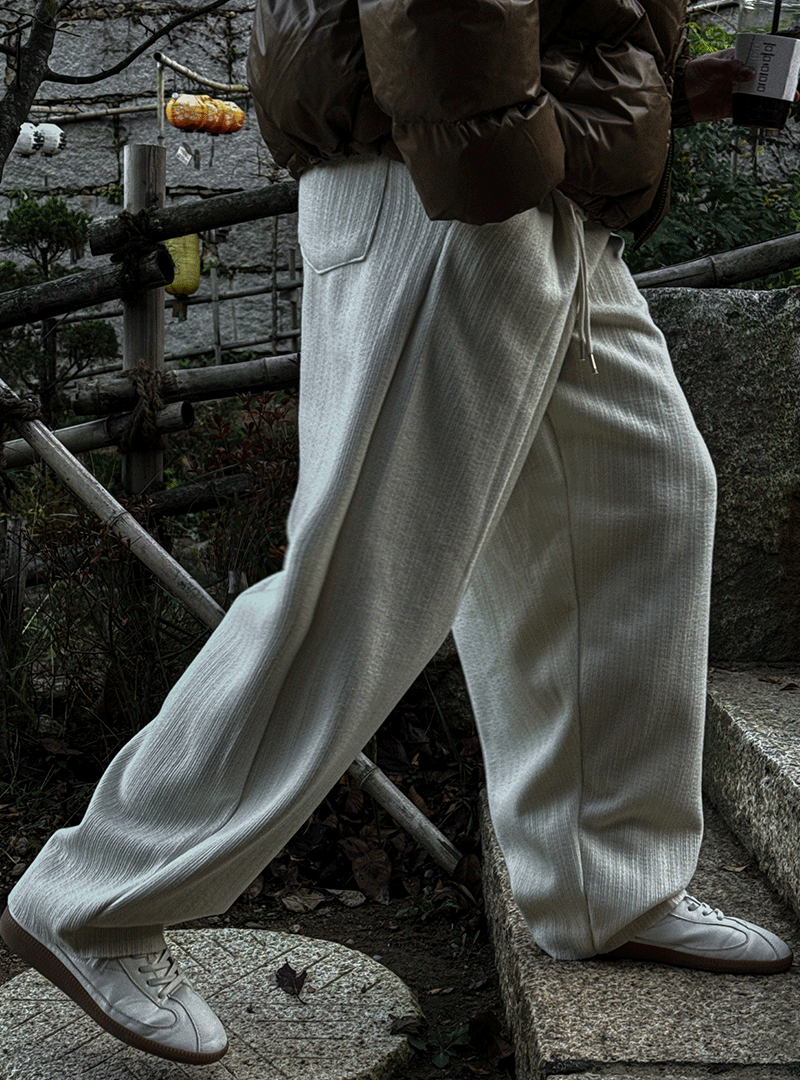 人造絲鬆緊帶褲