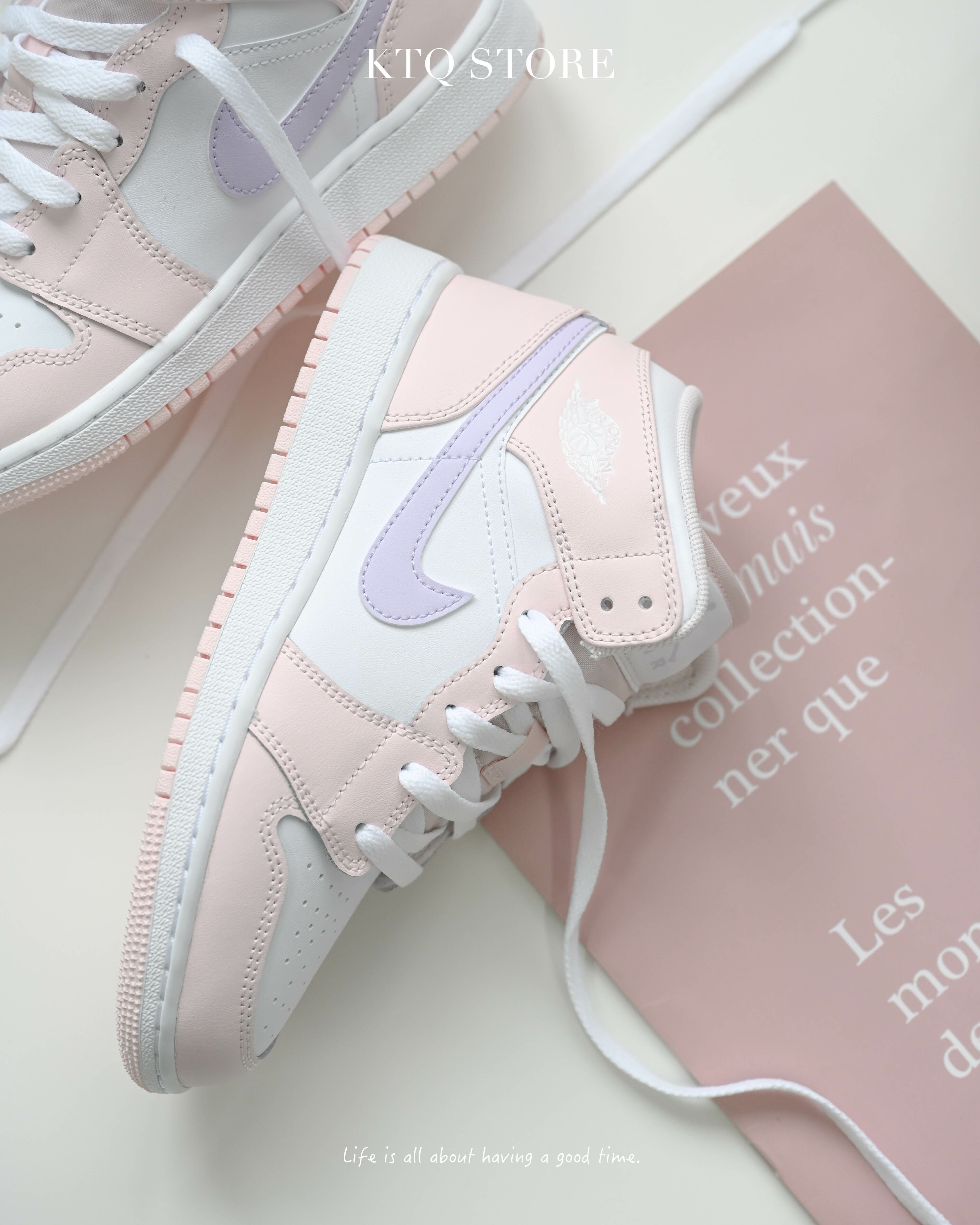 KTQ STORE ‧ NIKE Air Jordan 1 Mid GS 'Pink Wash' 粉紫 FD8780-601