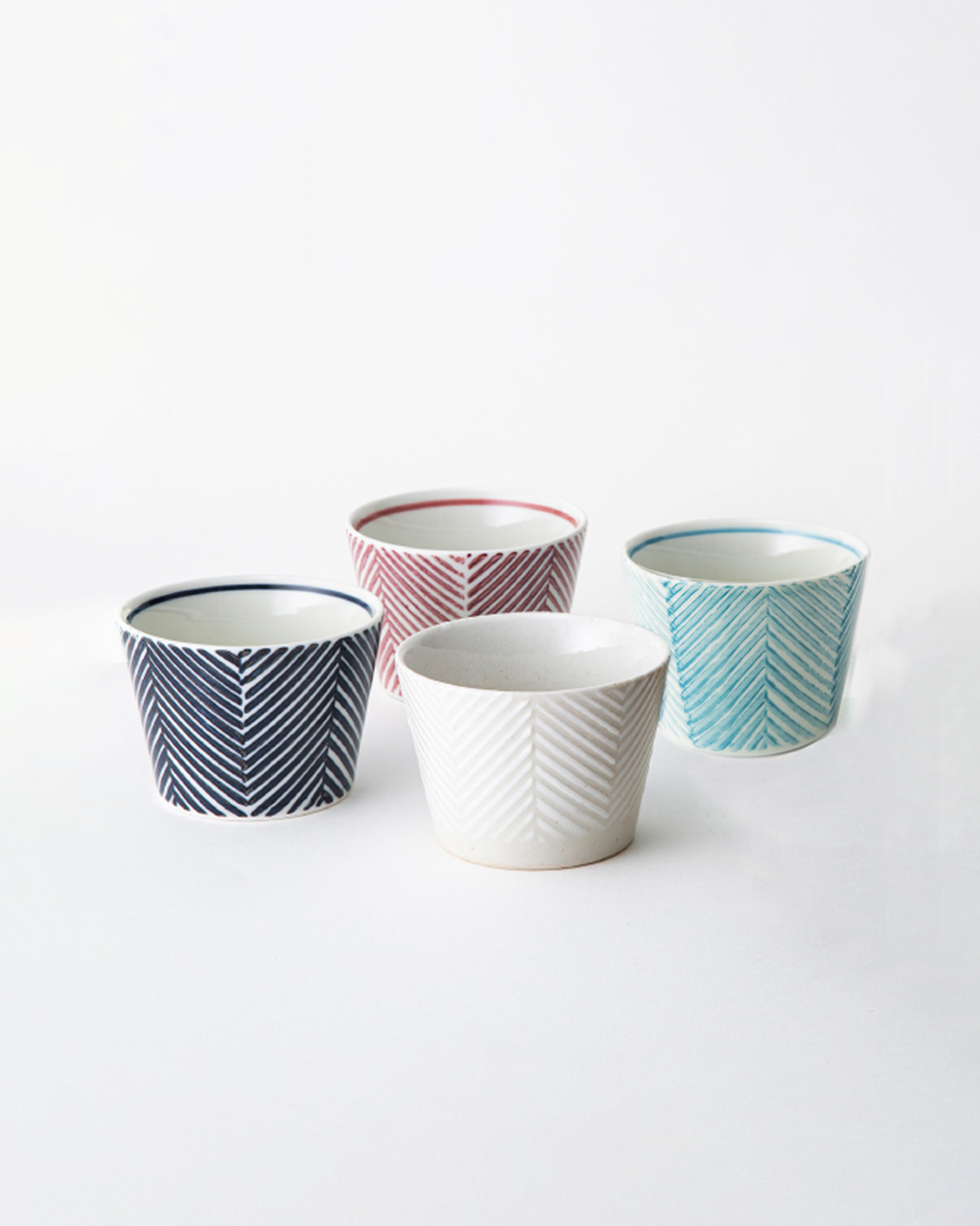 波佐見燒 ORIME 茶杯/蕎麥杯 (4件)｜aiyu