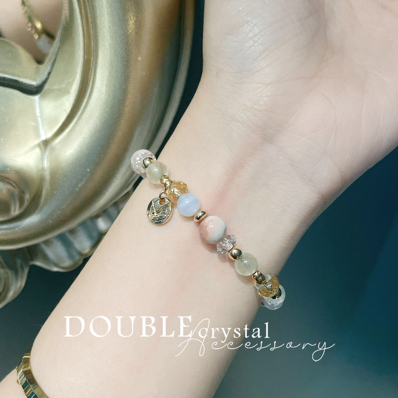 ☽◌* 城市的旋轉木馬／櫻花瑪瑙．藍紋瑪瑙．葡萄石