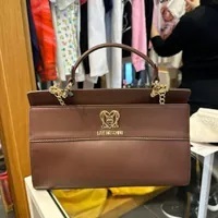 [S] LOVE MOSCHINO JC4389PP0FKO0300 M HEART LOGO HAND/SHOULDER BAG,BROWN, 72041600006 (SLM213)