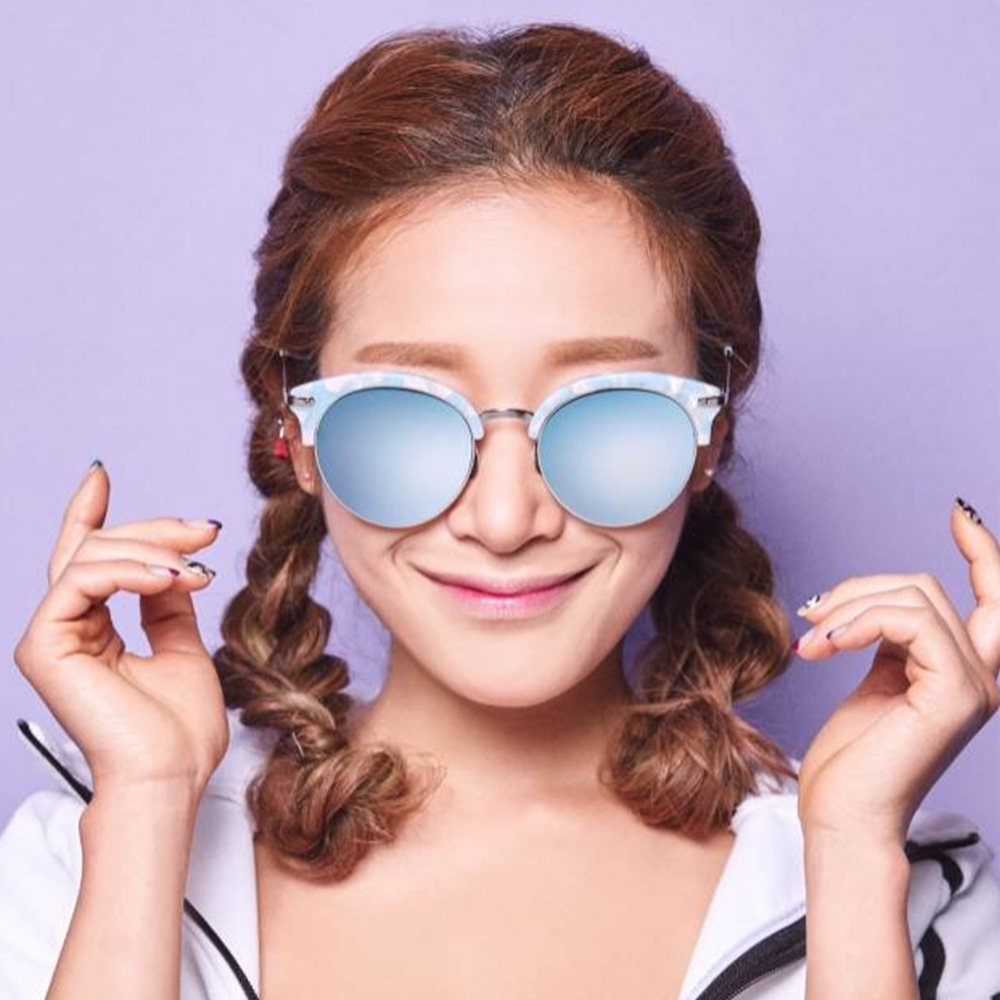 【NINE ACCORD】CARDINAL-CO C03 韓系眉型圓框太陽眼鏡 (水銀鏡片)