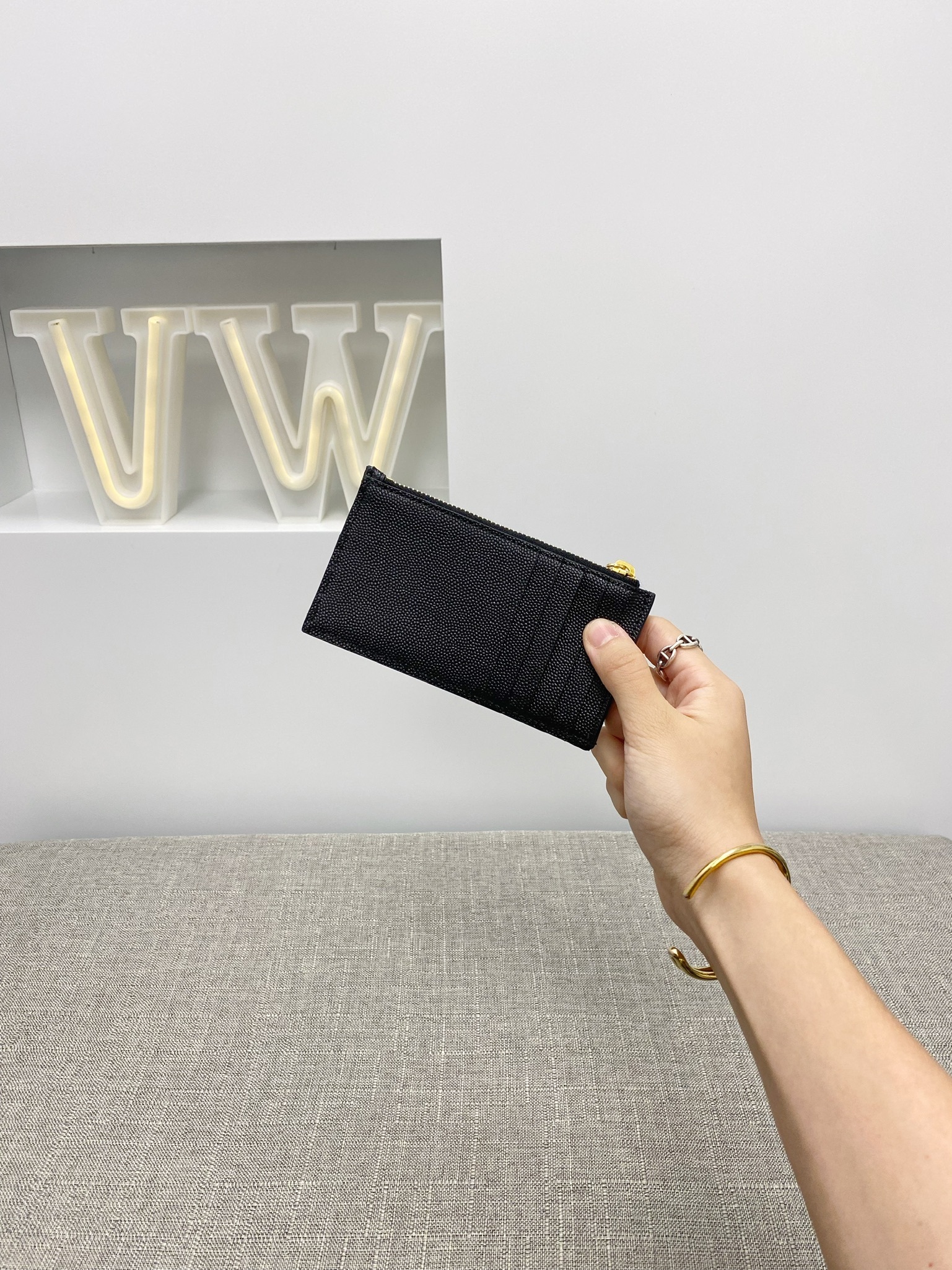 YSL Zipped Fragments Card Case