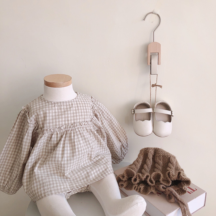 格子屁屁褲套裝