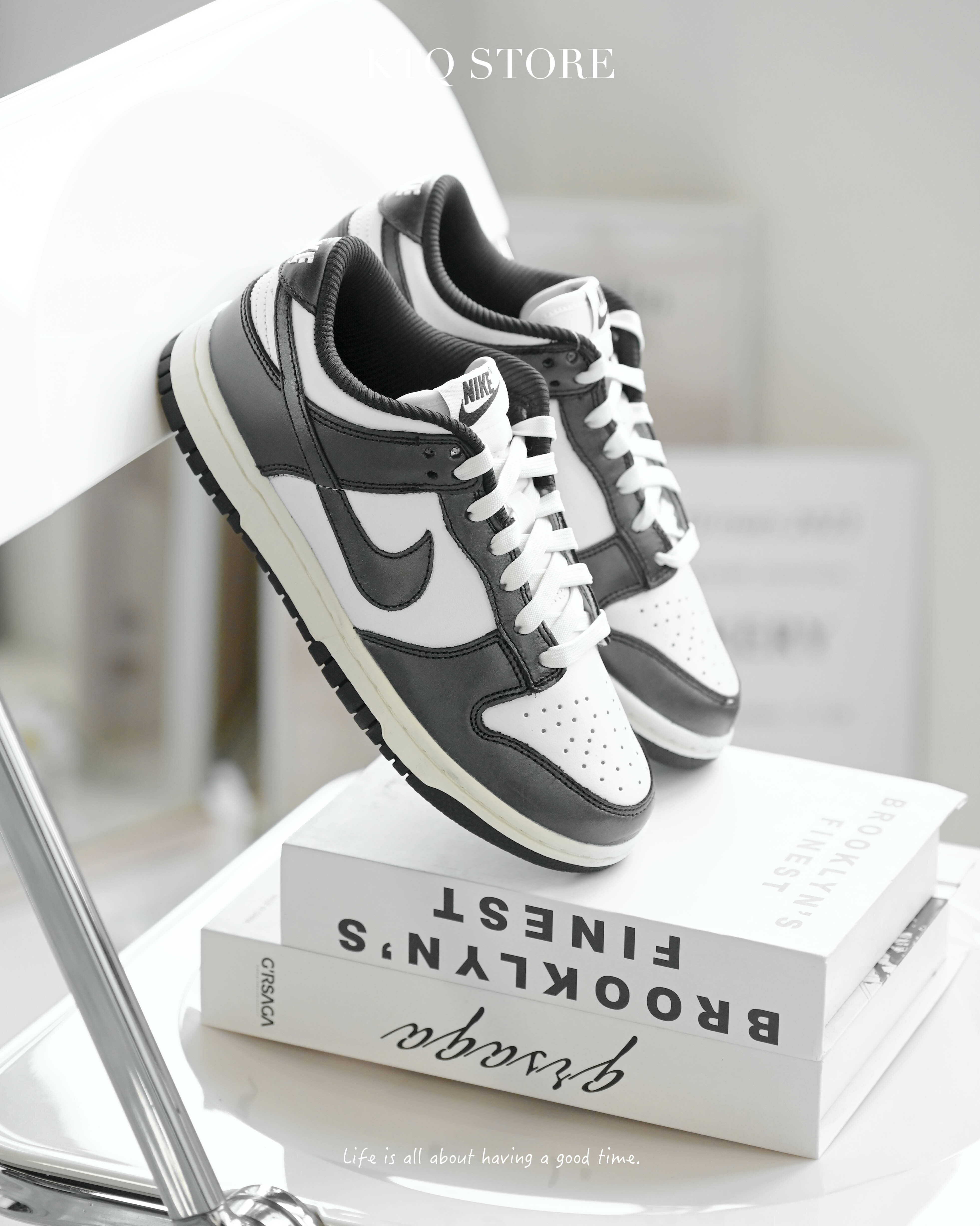 KTQ STORE ‧  Nike Dunk Low PRM  復古熊貓 奶油底 黑白 FQ8899-100