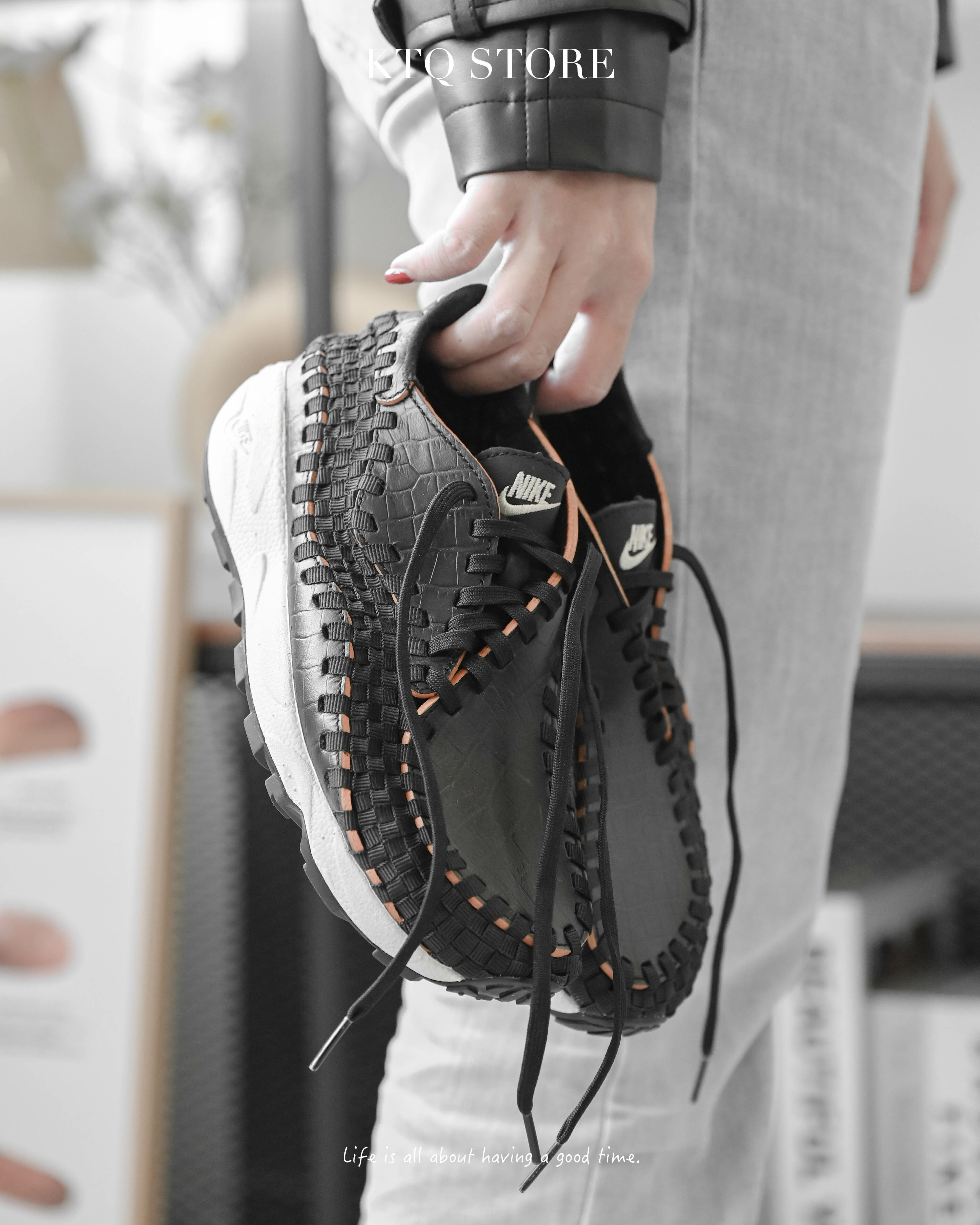 KTQ STORE ‧ Nike Footscape Woven ''Black''鱷魚紋 FQ8129-010