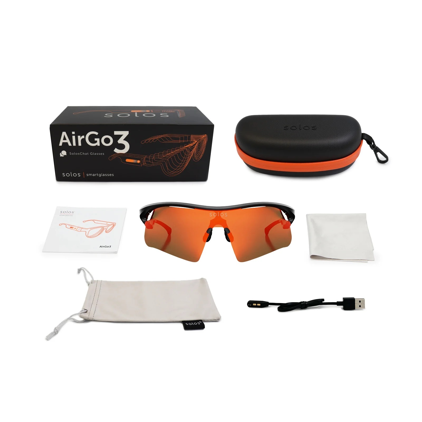 Solos AirGo 3 Helium 2 Smart Sport Sunglasses (Asian-Fit)