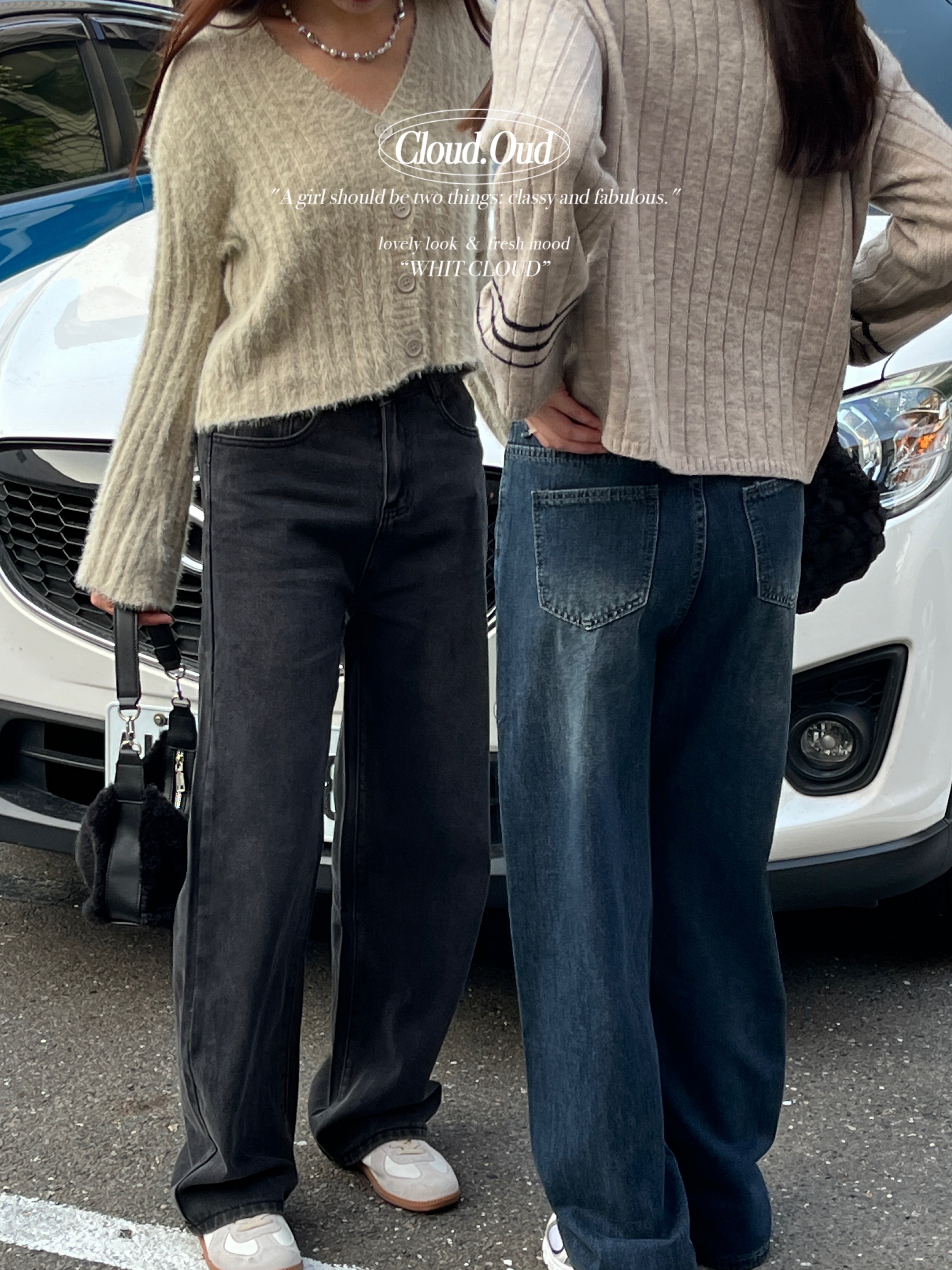 （現＋預）腿超直！直筒復古色牛仔褲