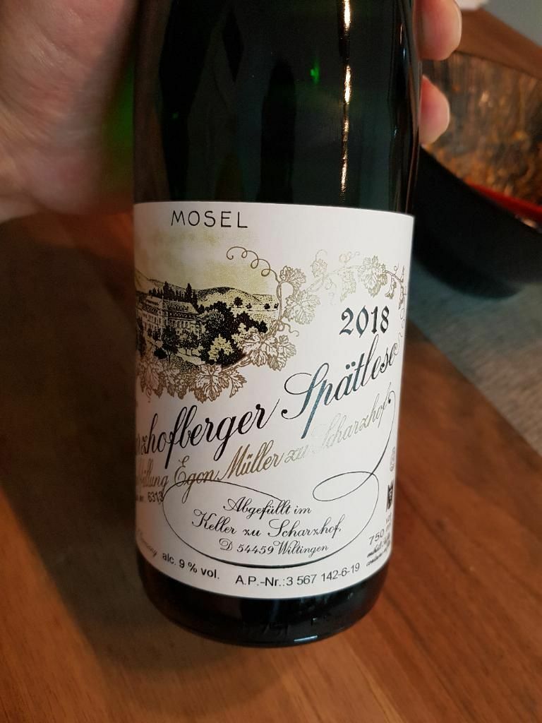 Egon Muller Scharzhofberger Riesling Auslese Goldkapsel 2018 (RP98)