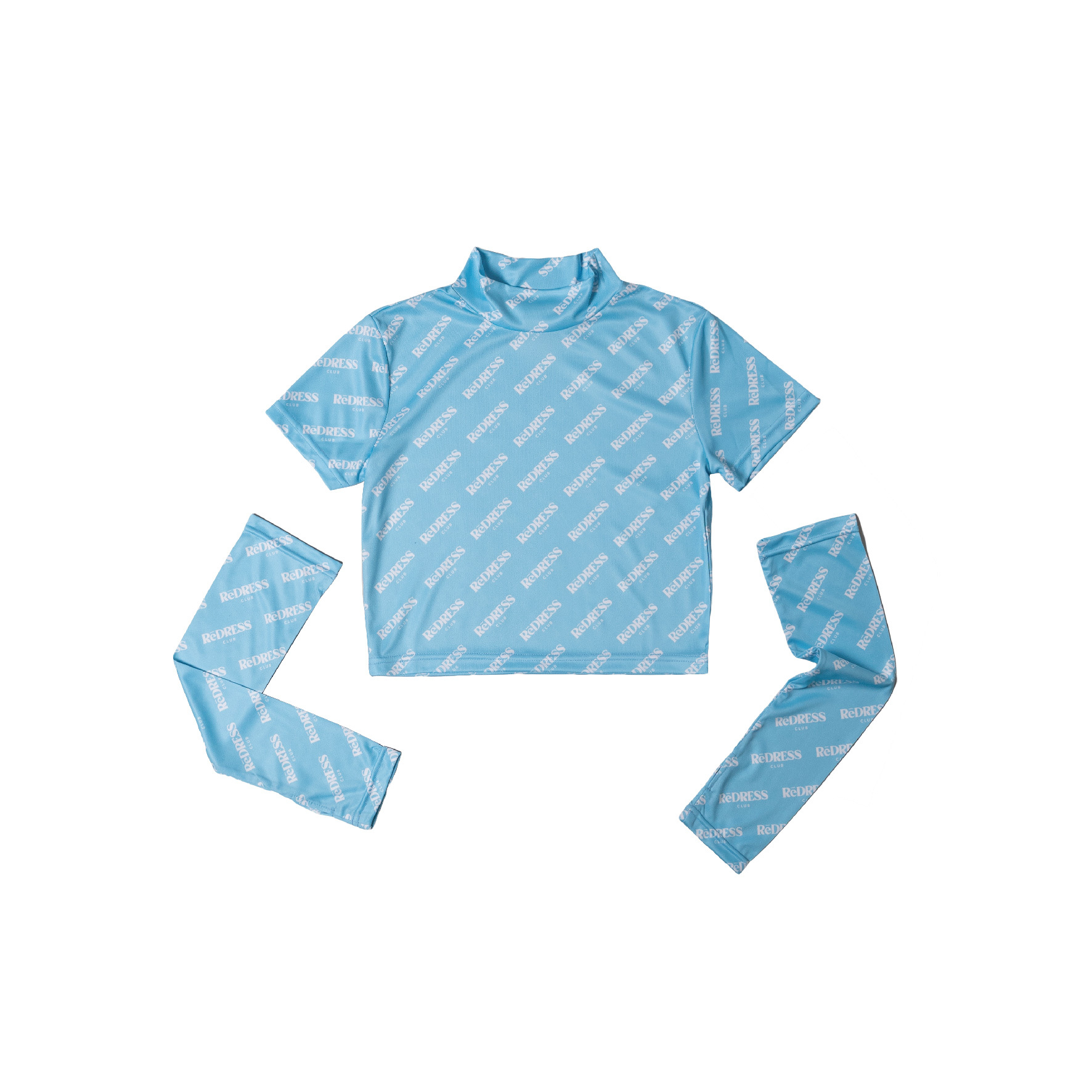 ☁️Redress Crop Top Set - Sky Blue