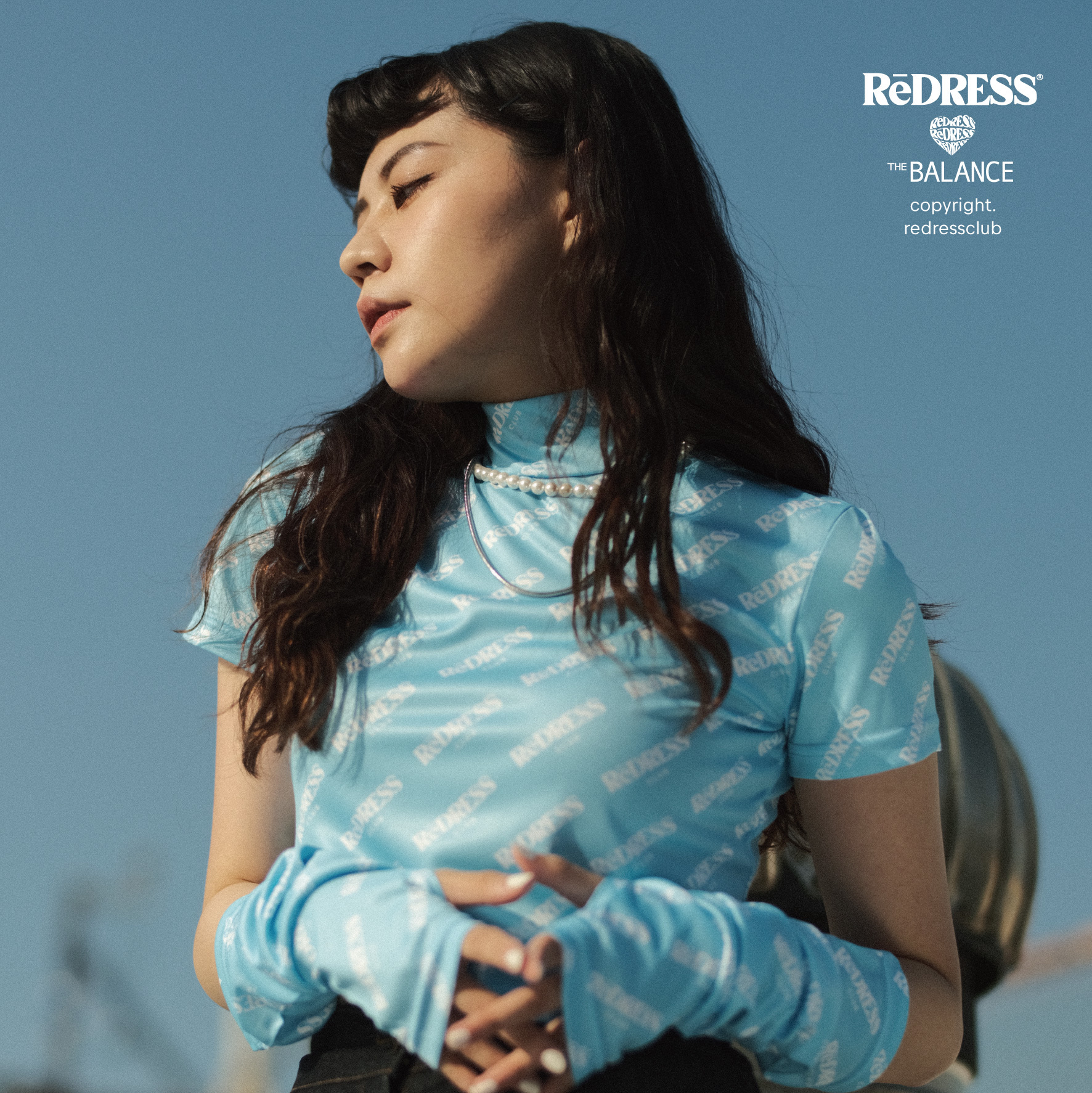 ☁️Redress Crop Top Set - Sky Blue