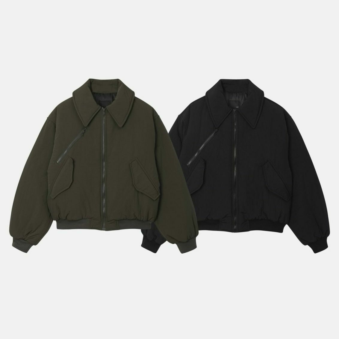 淨色反領拉鍊外套(薄夾棉) RUN-023JK