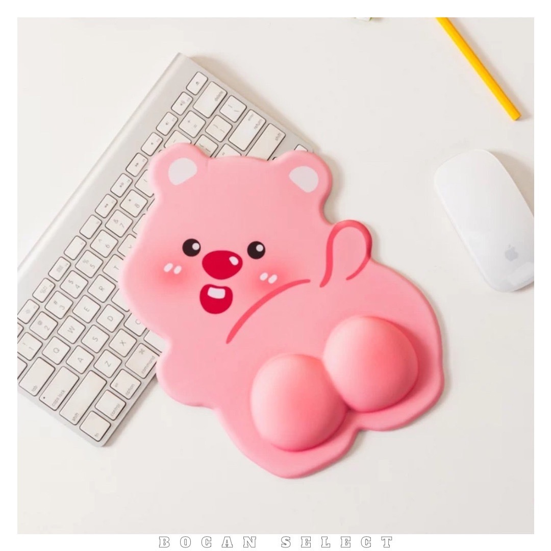 LOOPY小海狸 滑鼠墊 護手腕 防滑 辦公桌小物