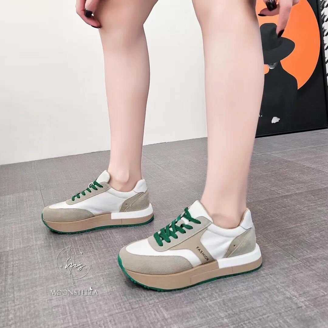 跳跳糖顯瘦真皮休閒鞋