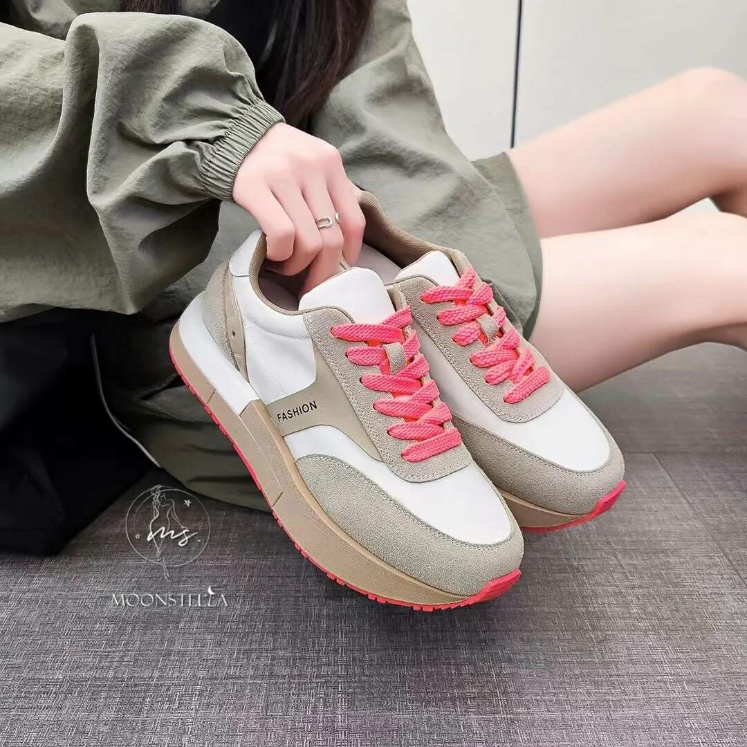 跳跳糖顯瘦真皮休閒鞋