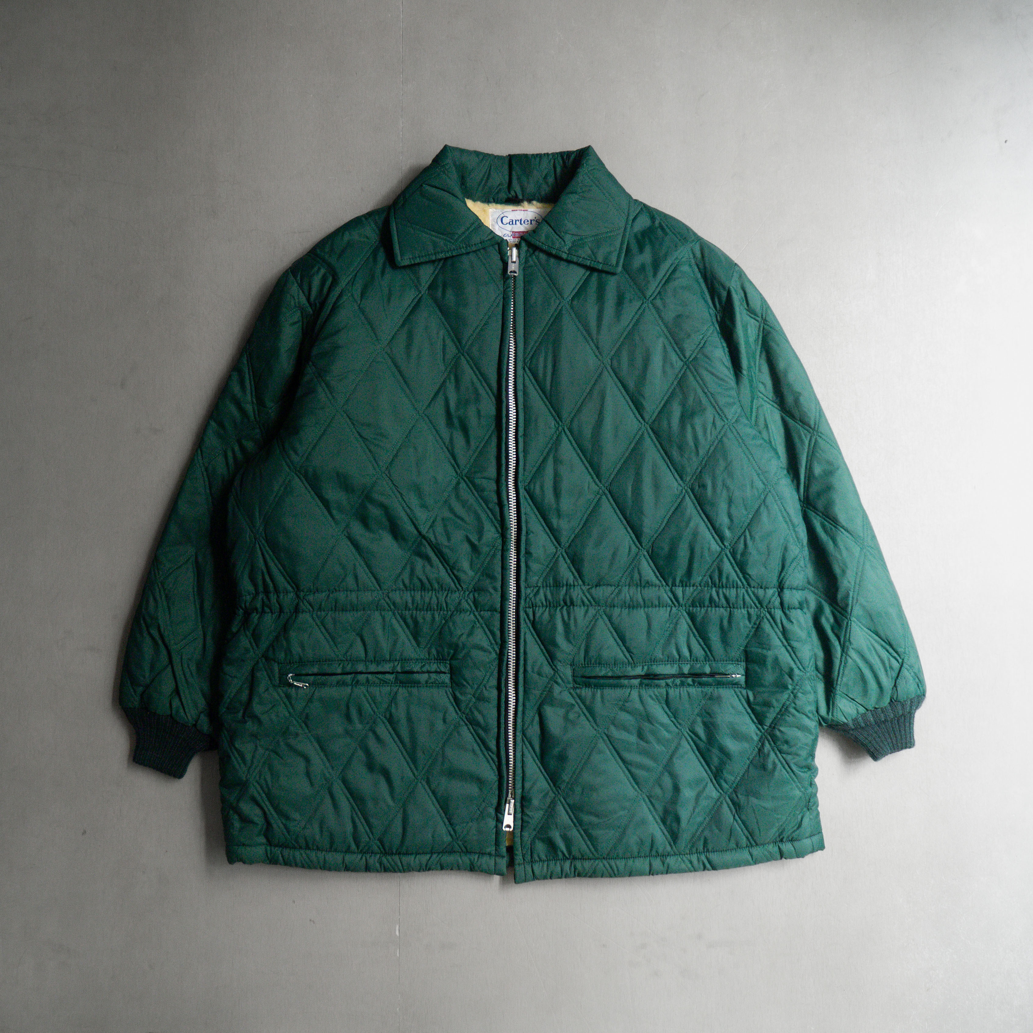 60S CARTER'S PUFFER JACKET 美國製 綠色 衍縫 鋪棉 刷毛 防風 夾克 外套