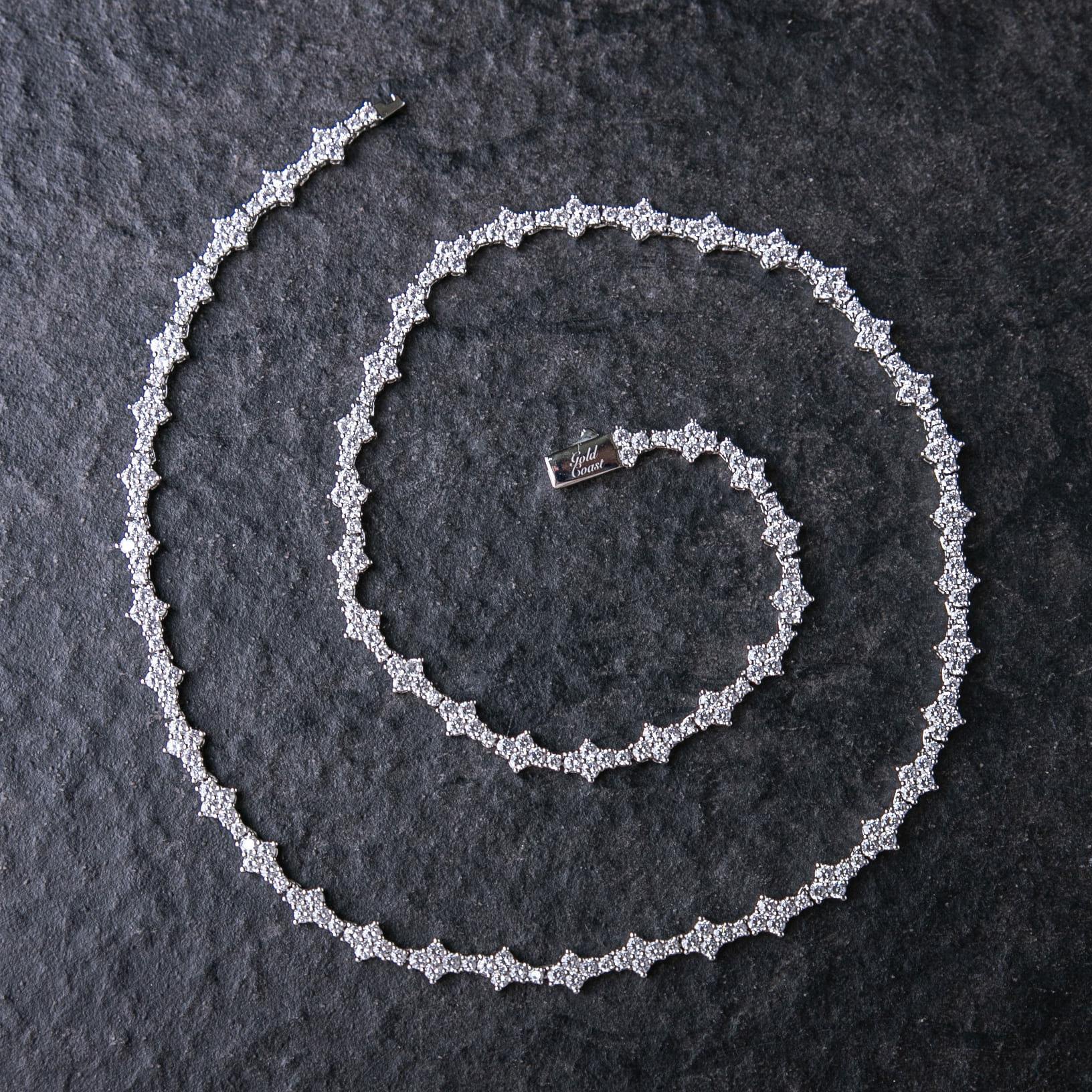 6mm梅花十字架網球項鍊