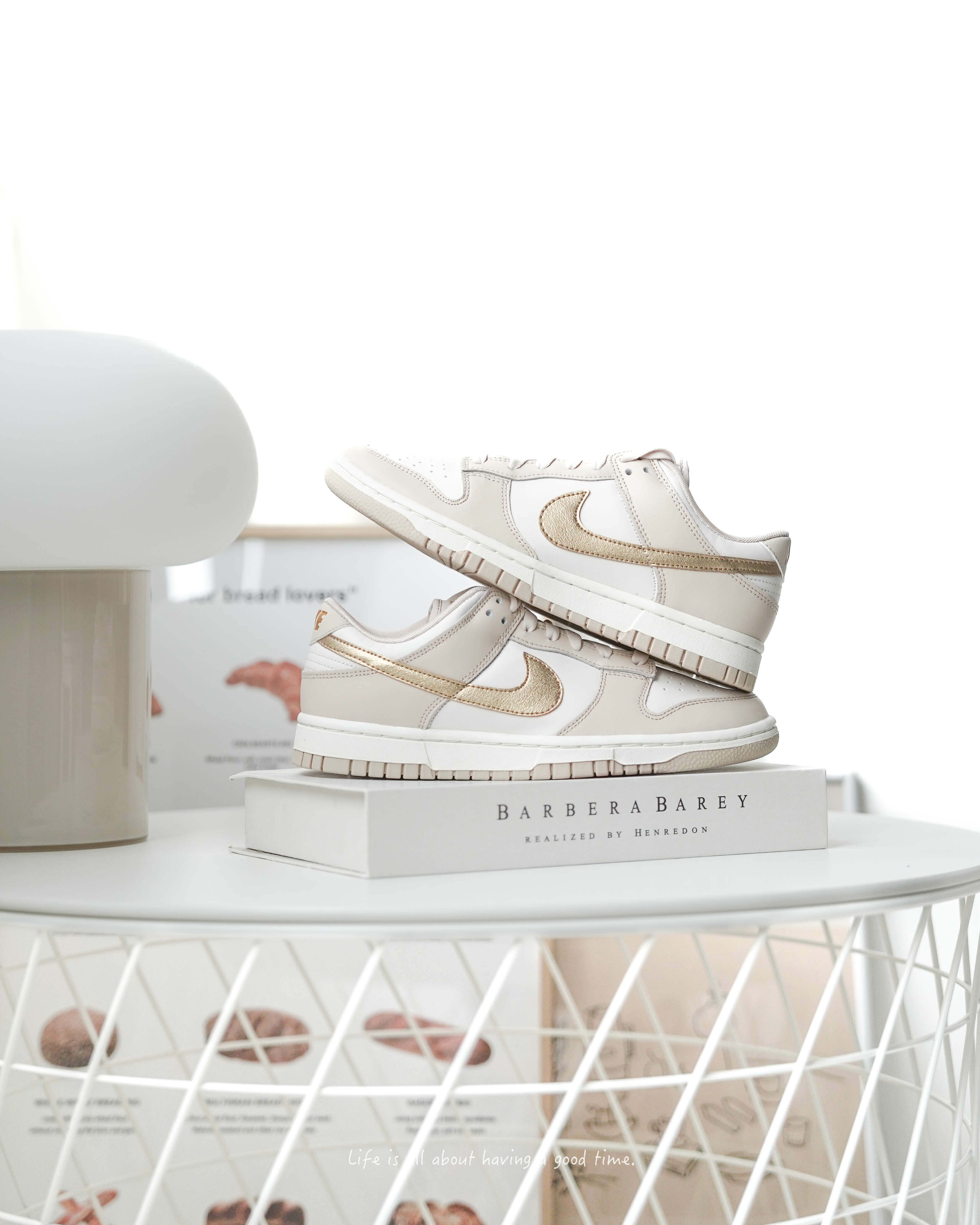 KTQ STORE ‧  Nike Dunk LOW 奶茶金 卡其 金色 金勾 奶白 DX5930-001