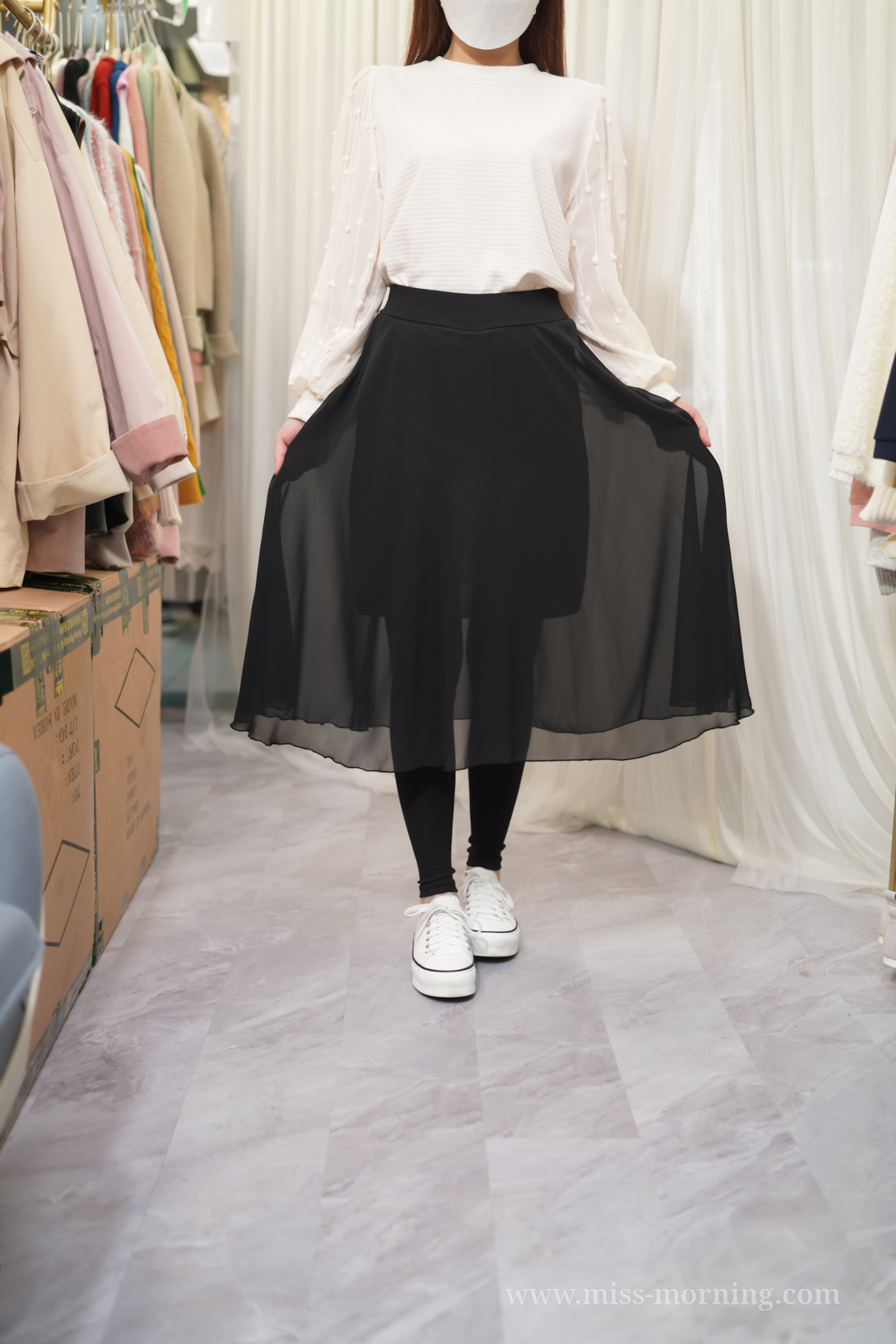 流星手袖高質Top(13652)&飄逸百搭顯瘦legging裙(33683)