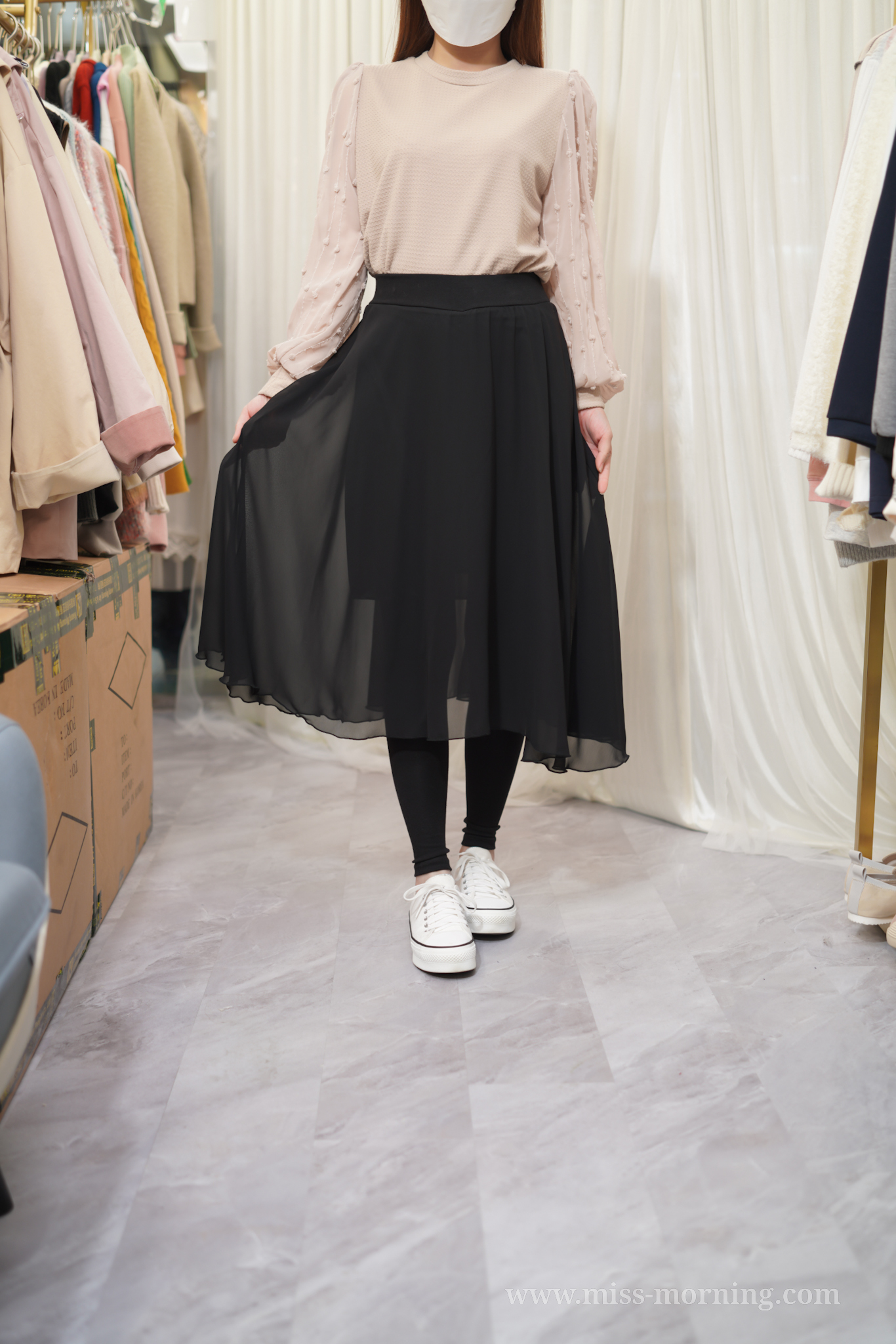 流星手袖高質Top(13652)&飄逸百搭顯瘦legging裙(33683)