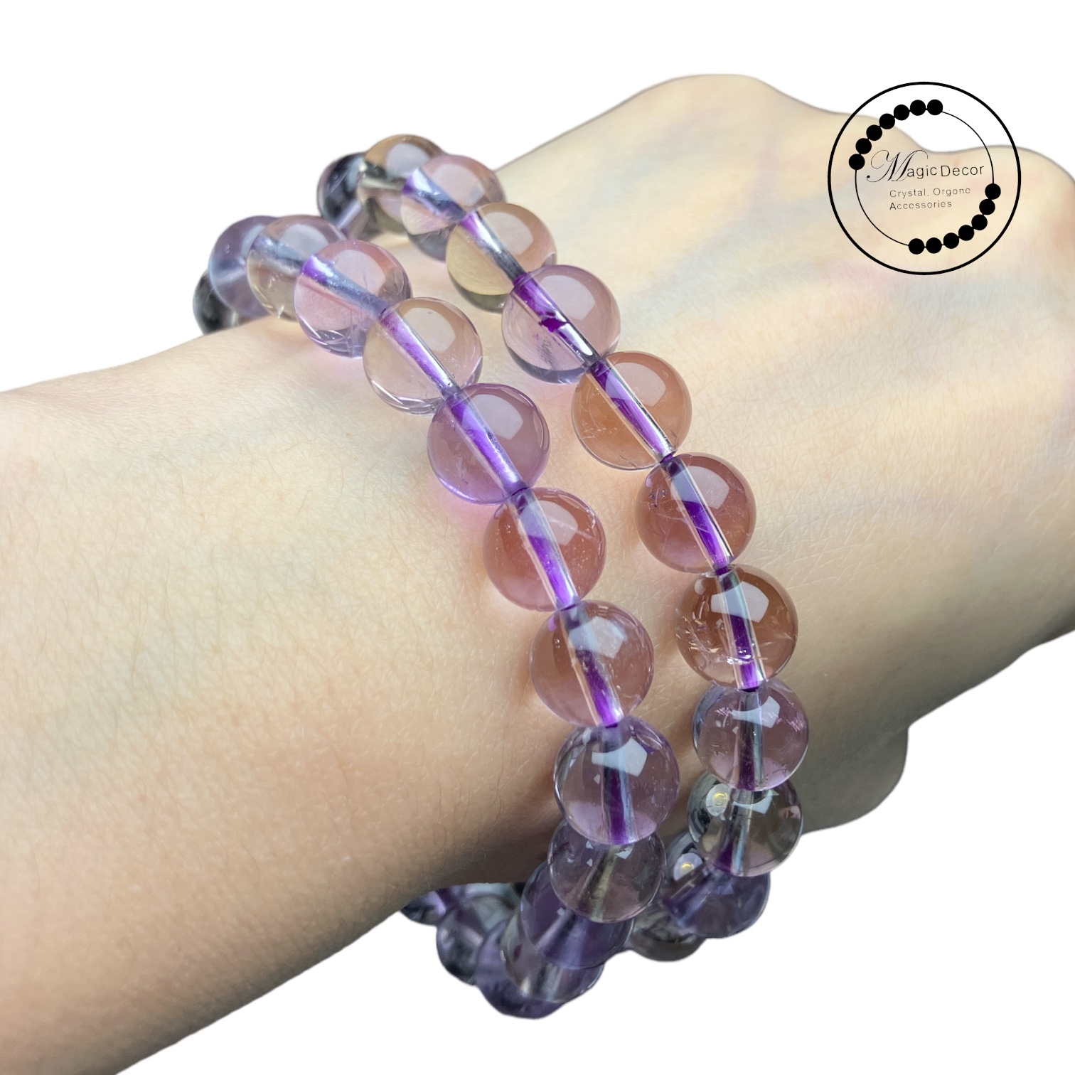 240111-a68 8mm++玻利維亞紫黃晶手串