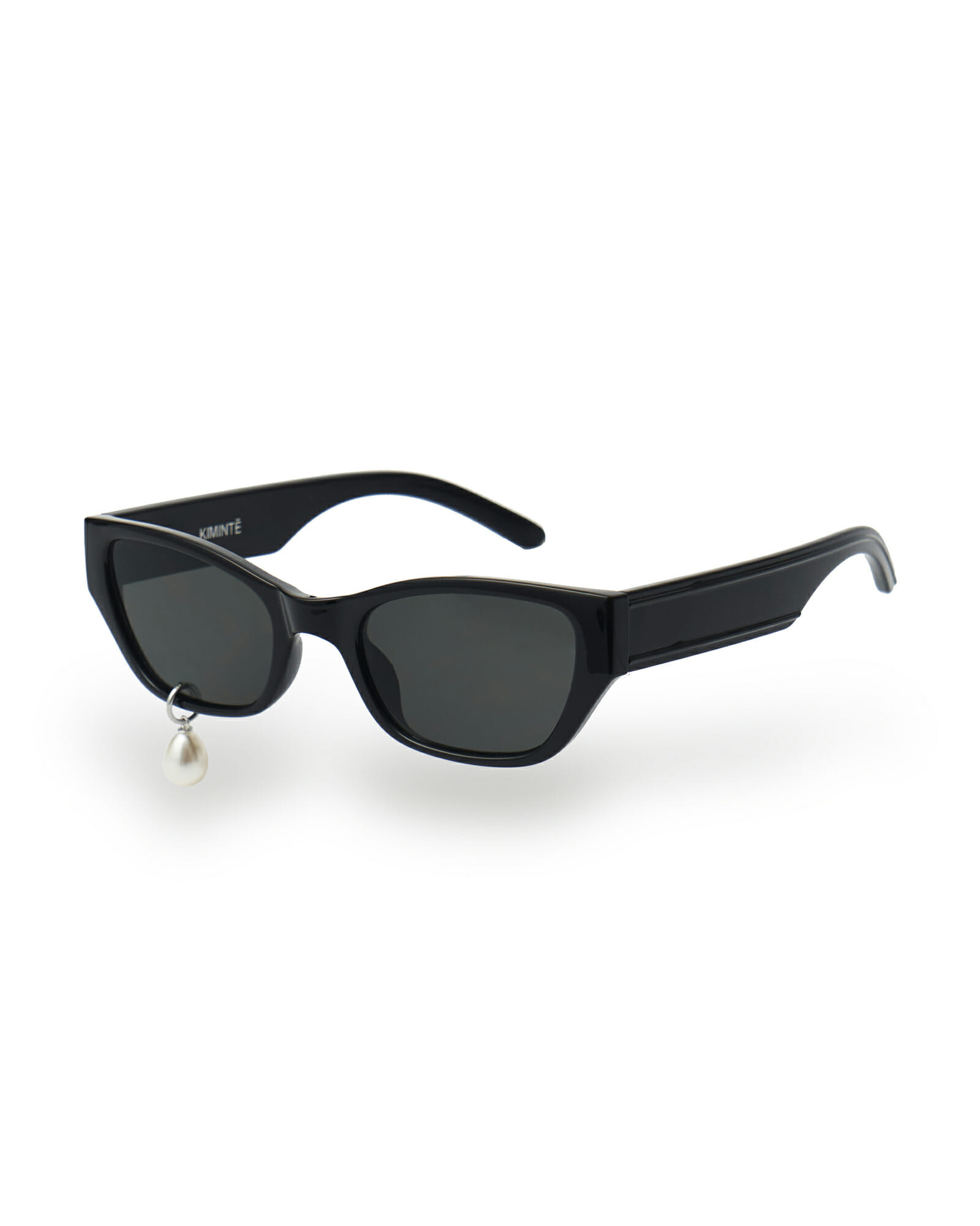 c*♡様 KIMHEKIM PEARL TEAR CAT-EYE SUNGLAS Pearl Tear Cat-Eye Sunglasses (Black) - KIMHĒKIM