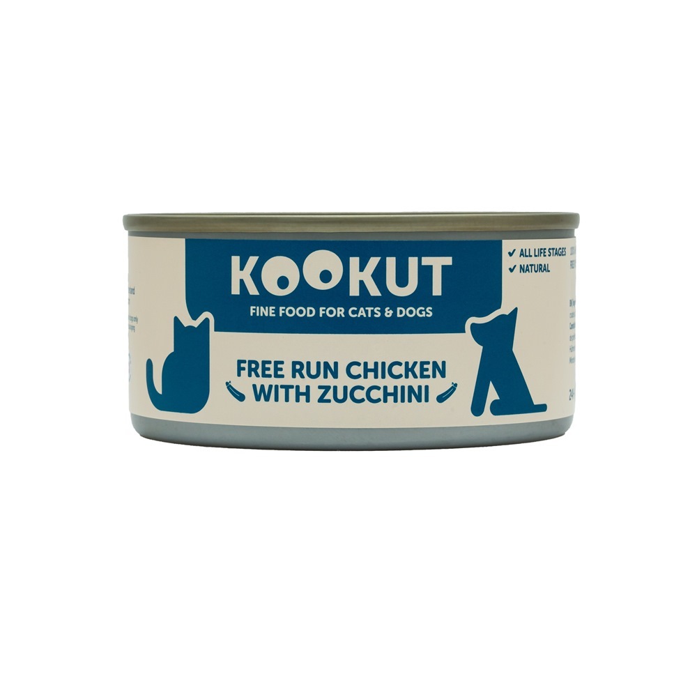 Kookut 放養雞肉雞肝及意大利青瓜貓狗罐 (150g)