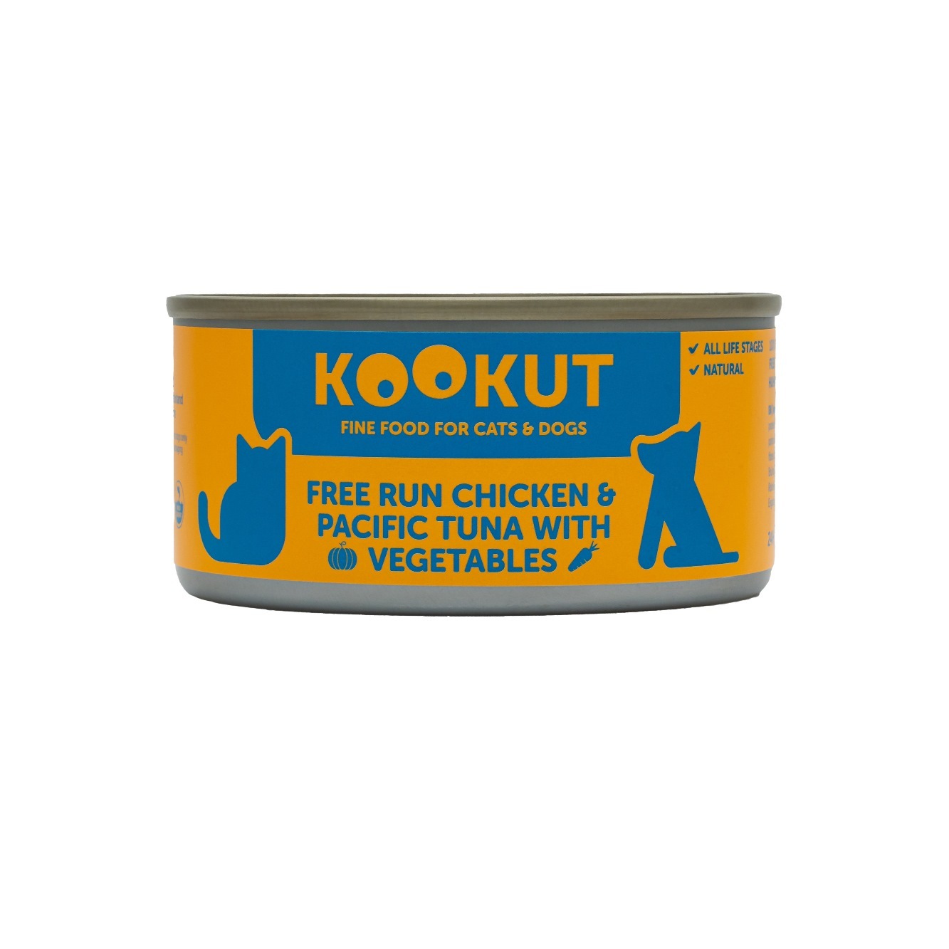 Kookut 放養雞太平洋吞拿魚蔬菜貓狗罐 (150g)