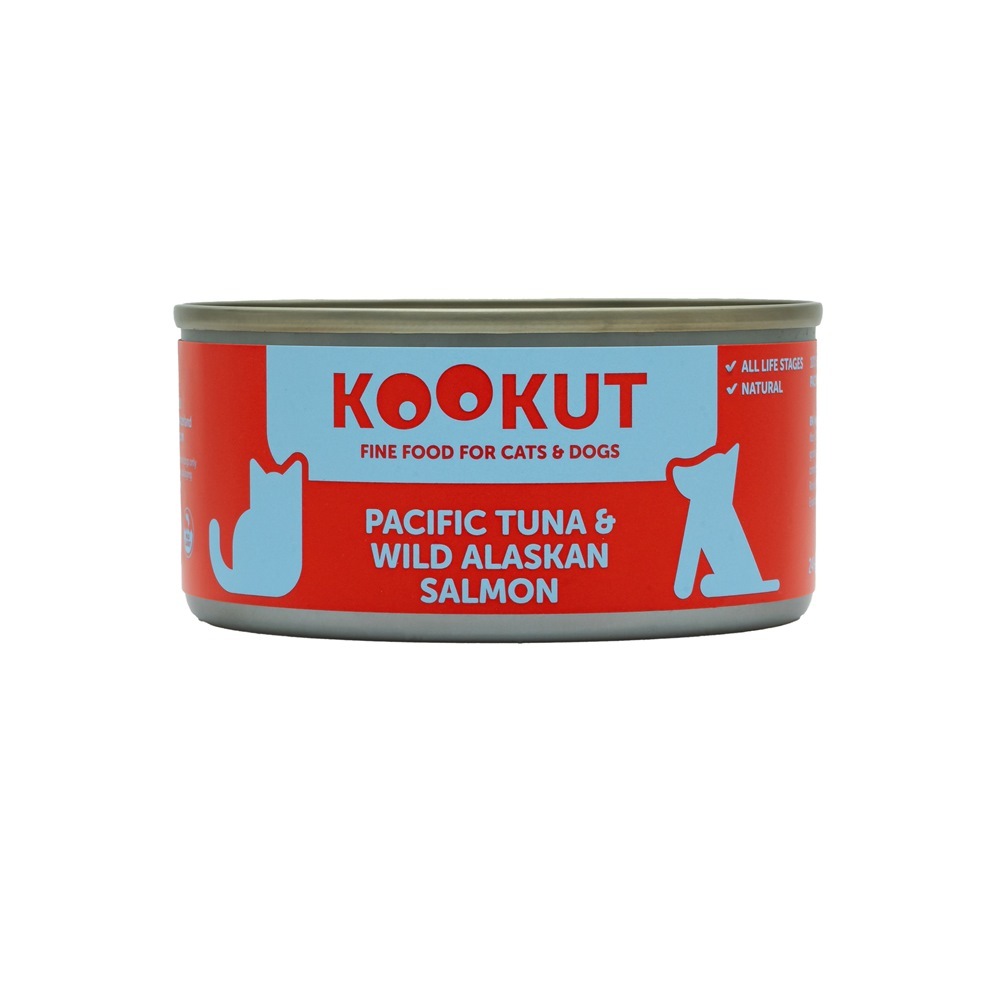 Kookut 太平洋吞拿魚及阿拉斯加三文魚貓狗罐 (150g)