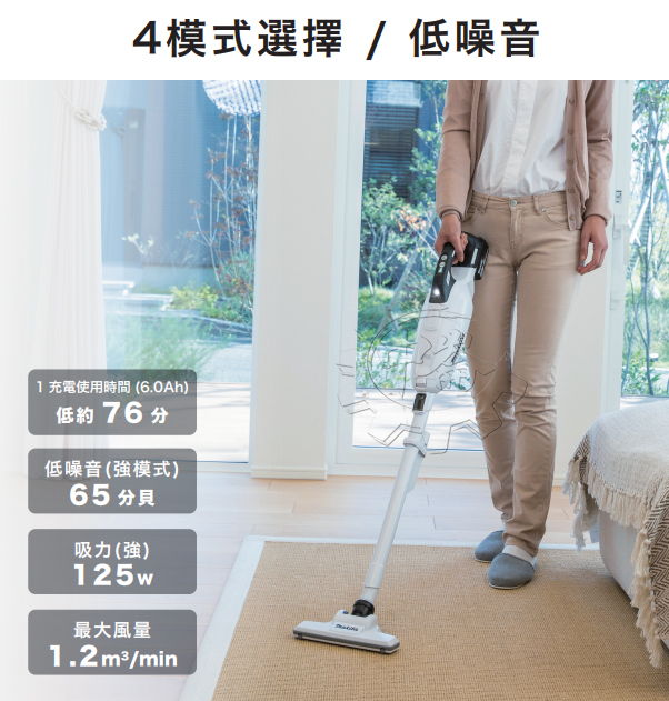 ＊中崙五金【缺貨中】牧田 18V無刷吸塵器 DCL285FRGW(整組) DCL285 集塵袋式+單觸開關+4模式選擇