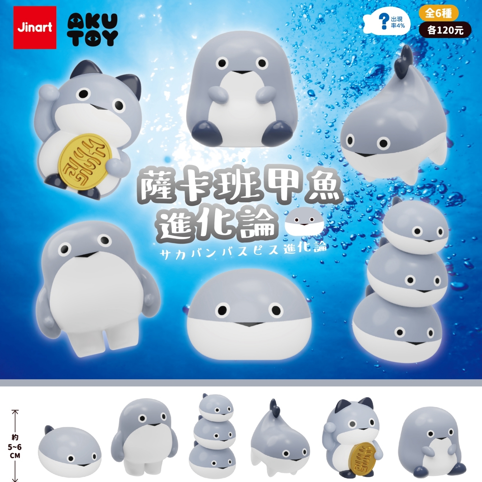 【現貨/全套販售】薩卡班甲魚進化論公仔 (全套6款）
