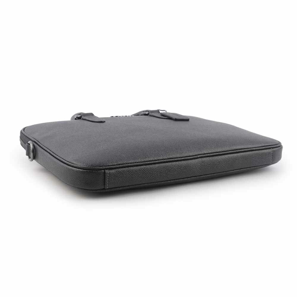 【COACH】Liam 防刮皮革手提/斜背二用公事包(黑色) CJ652 QBBK