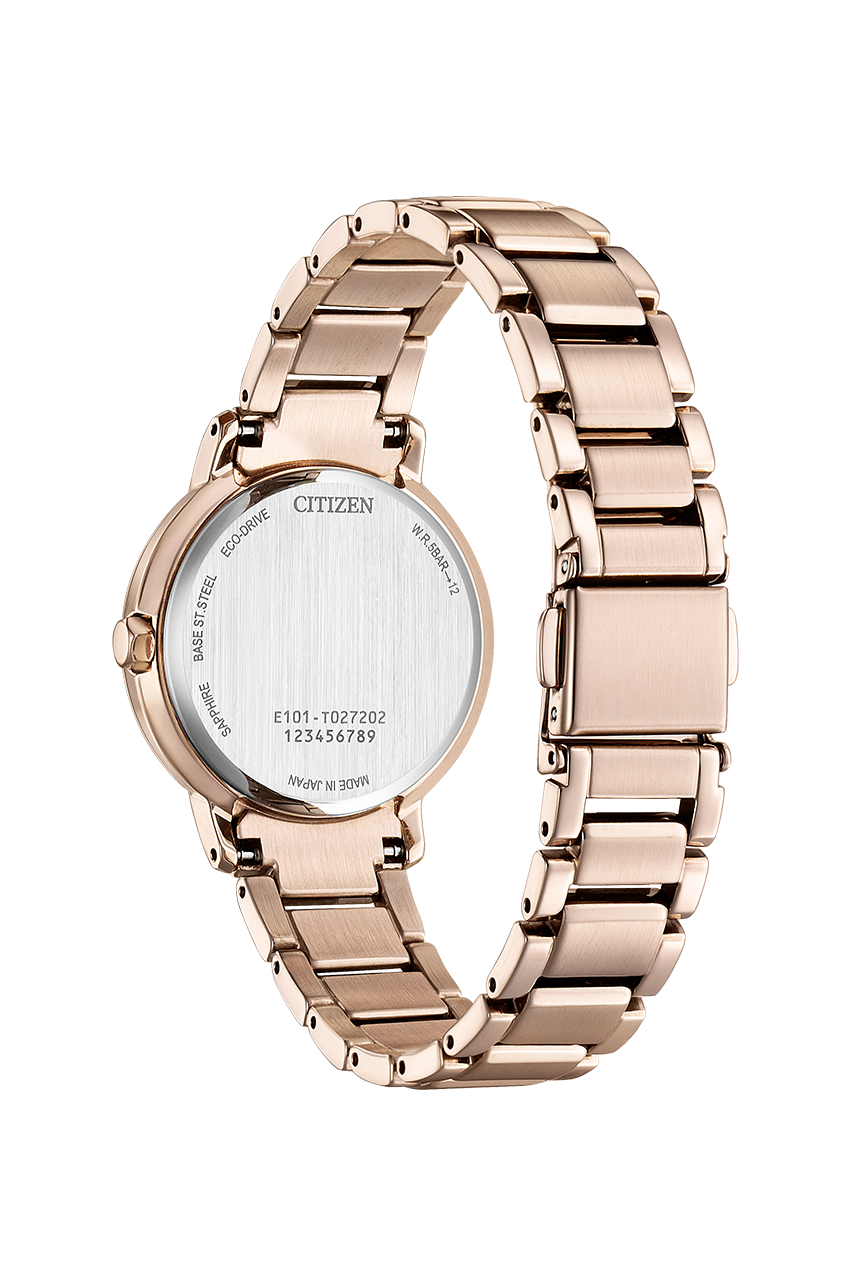 萬年鐘錶 - Citizen 星辰錶 XC 玫瑰金系列光動能不鏽鋼款女錶 EW2426-62A  錶徑32.5MM