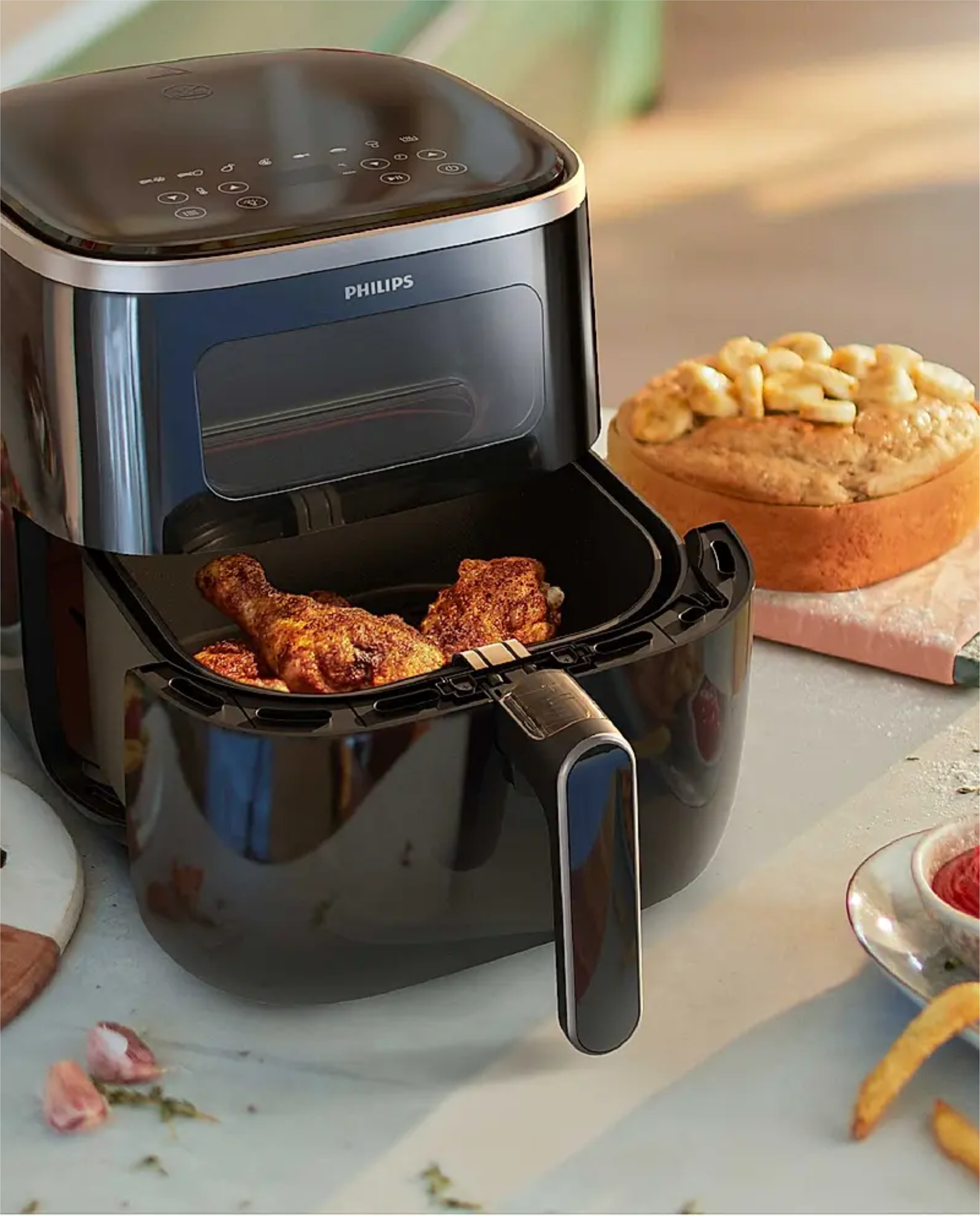 [單次型方案] Philips 飛利浦 |透視海星氣炸鍋5.6L【HD9257/80】(黑)