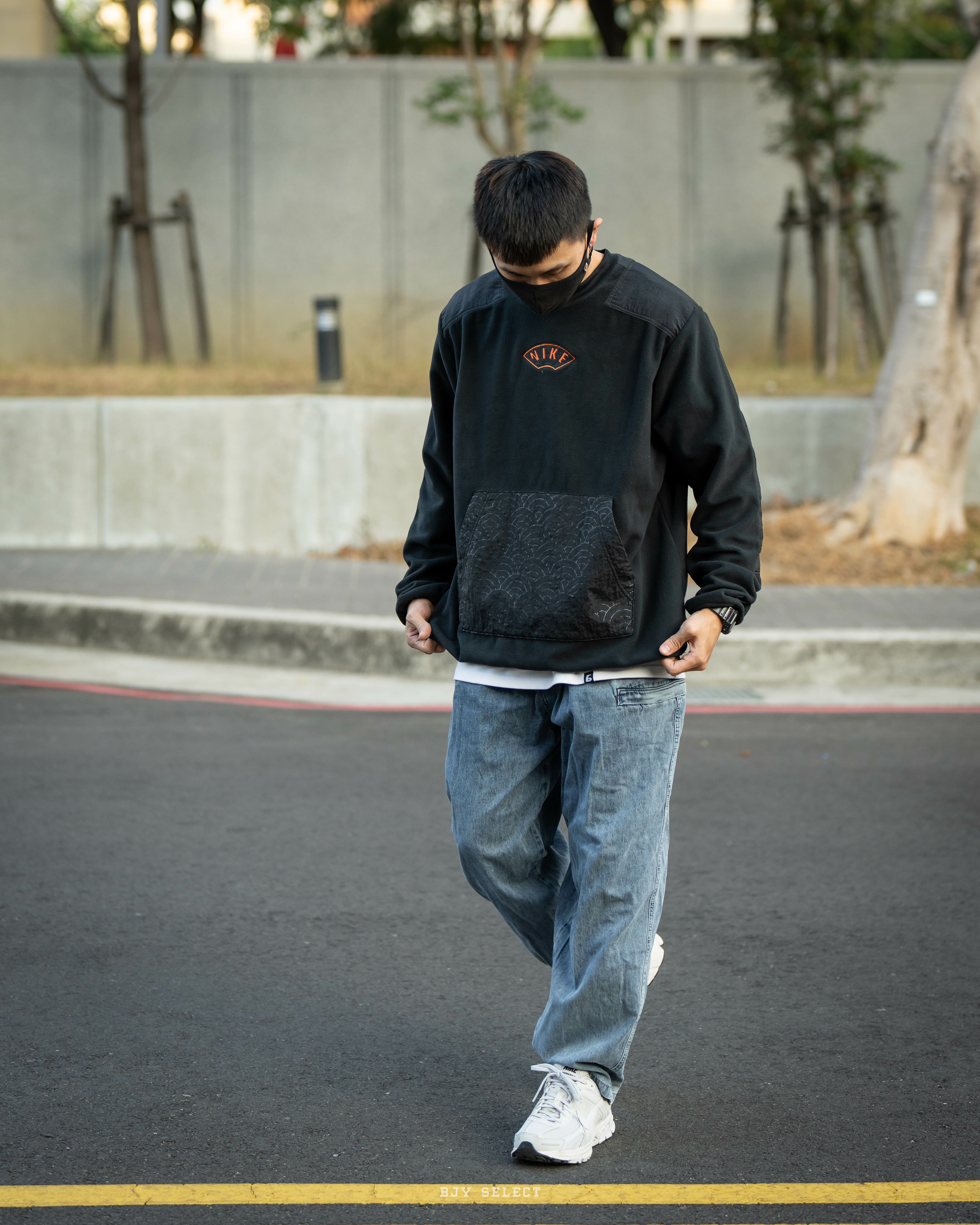 #現貨 NIKE CHINESE NEW YEAR'S THERMA-FIT 保暖 刺繡LOGO 搖粒絨 大學T DQ5062-817 橘 010 黑