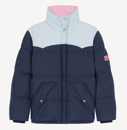 [S] KENZO WOMENS COLORBLOCK DOWN JACKET,MIDNIGHT BLUE, FC62OU1399NE [FINAL SALE] (SK173)