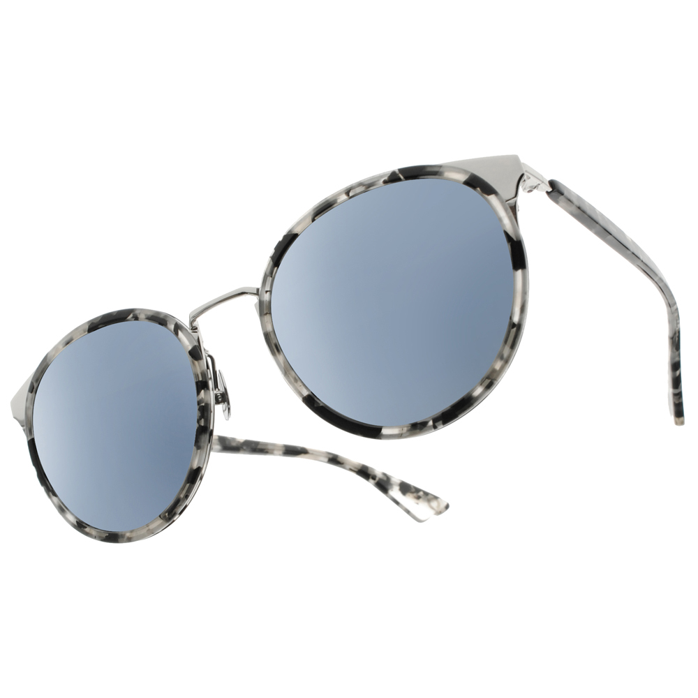 【NINE ACCORD】KISSING KARA C04 復古韓系圓框太陽眼鏡 (水銀鏡片)