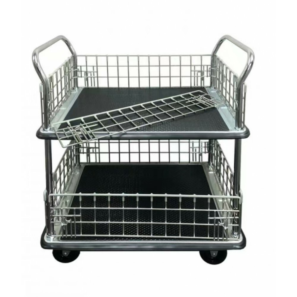 【日本製】Dandy Hand Trolley 雙層圍網手推車 DM-BT2N 靜音層車 (取代Prestar NB-127)