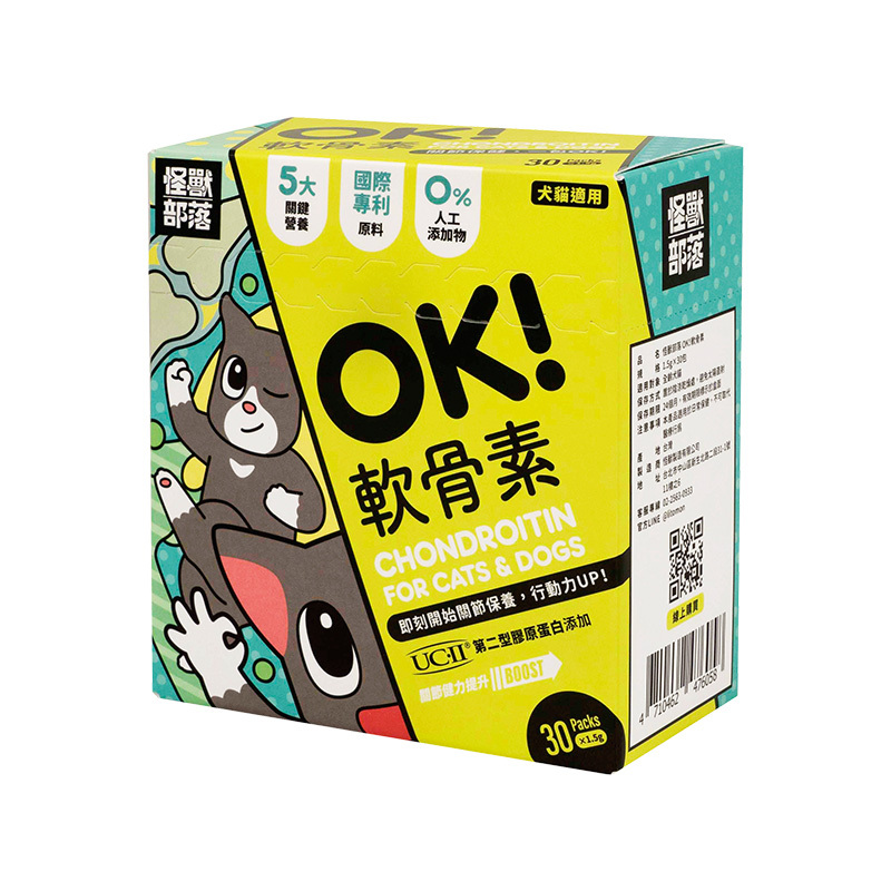怪獸部落｜OK！軟骨素（1.5G×30包）