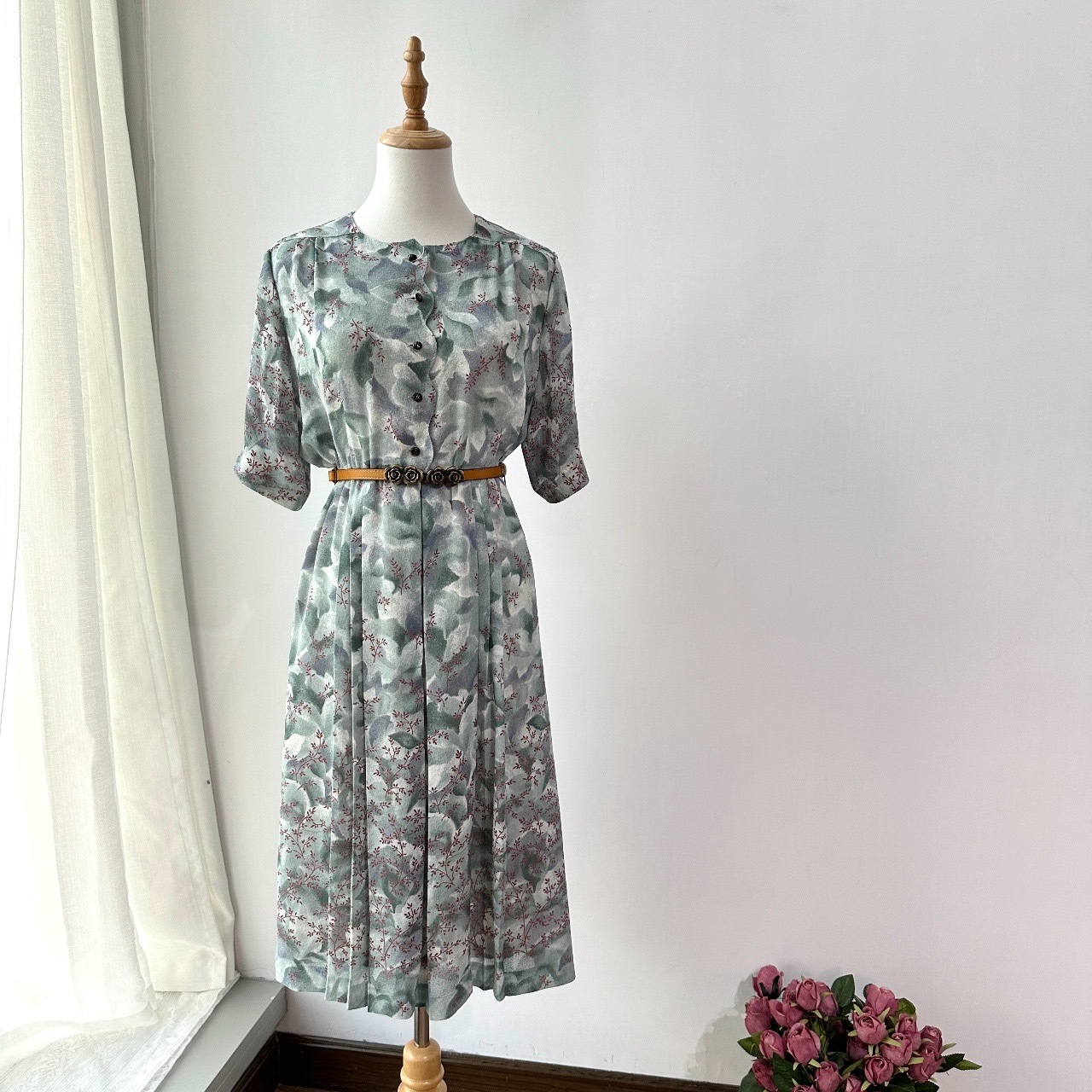 日本製雲淡風輕中袖連身裙