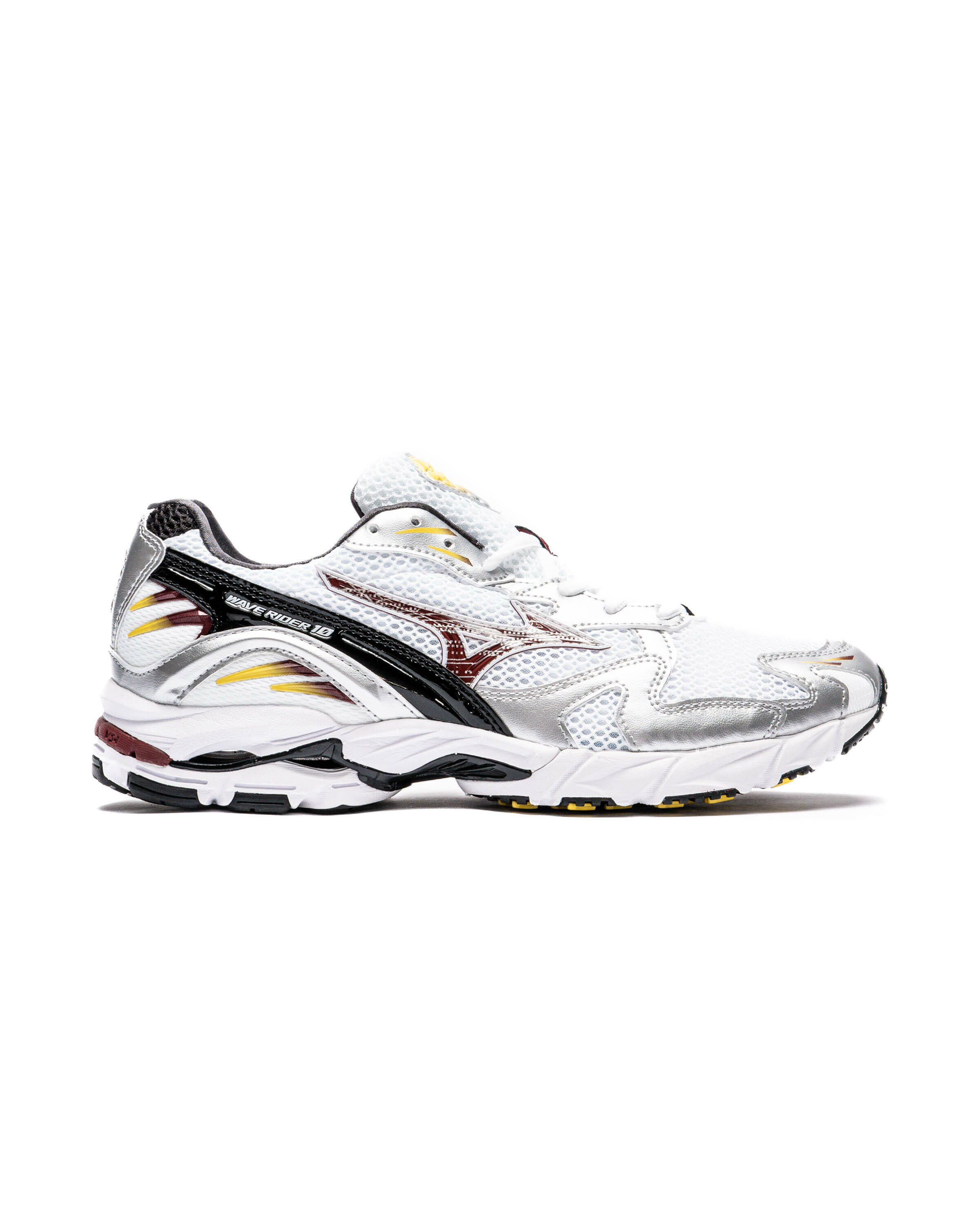 MIZUNO Wave Rider 10 Silver Burgundy