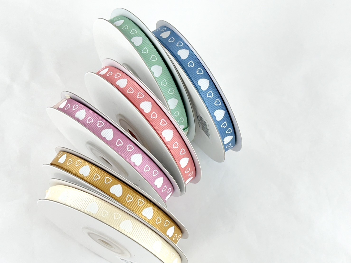 大小愛心 羅紋 25碼/10mm限量 霧氣色系/Outlet