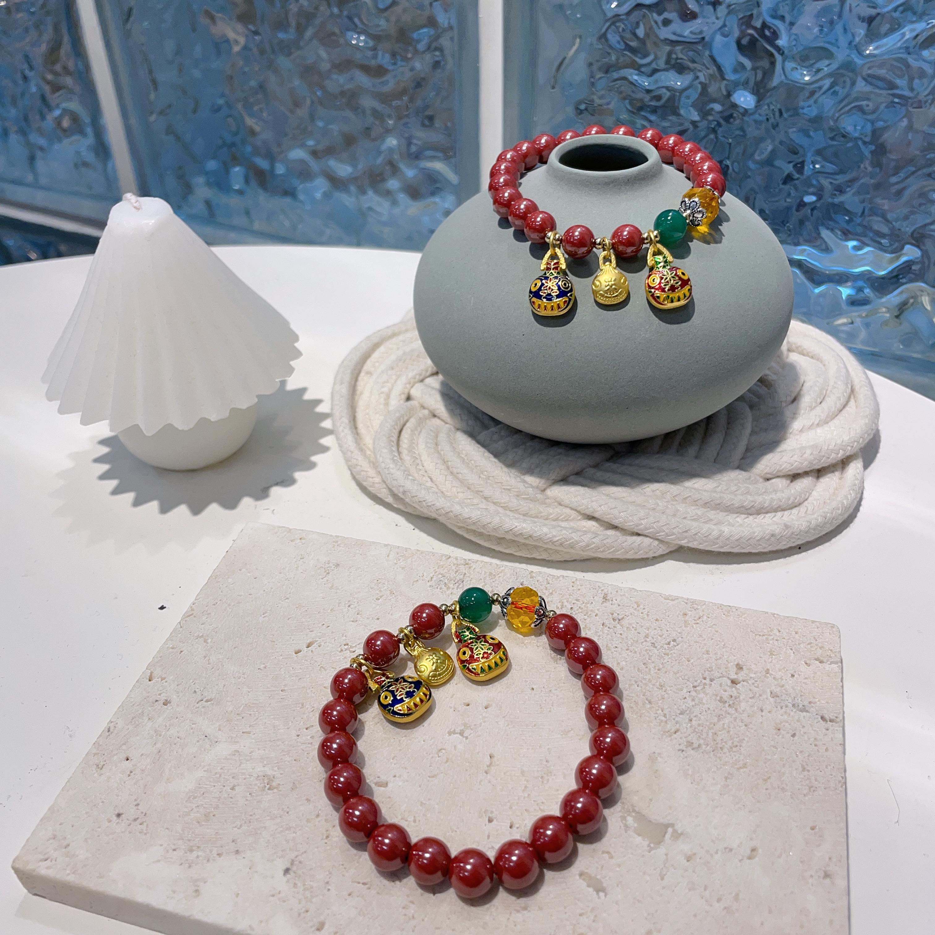 帝王砂咬錢獸配飾手串 8mm