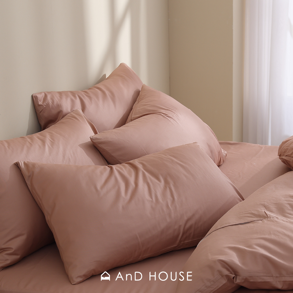 200織精梳純棉｜100%純棉｜粉磚橘｜單品&床包被套組