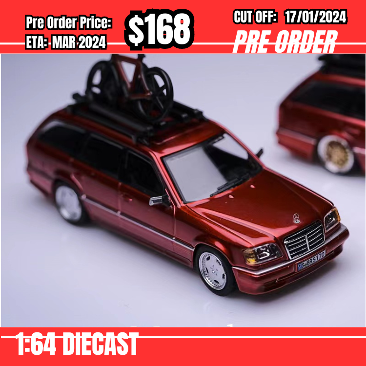 PO-$168 * Mortal * 1:64 E Class MK1 S124 Estate Red [OD12/01]