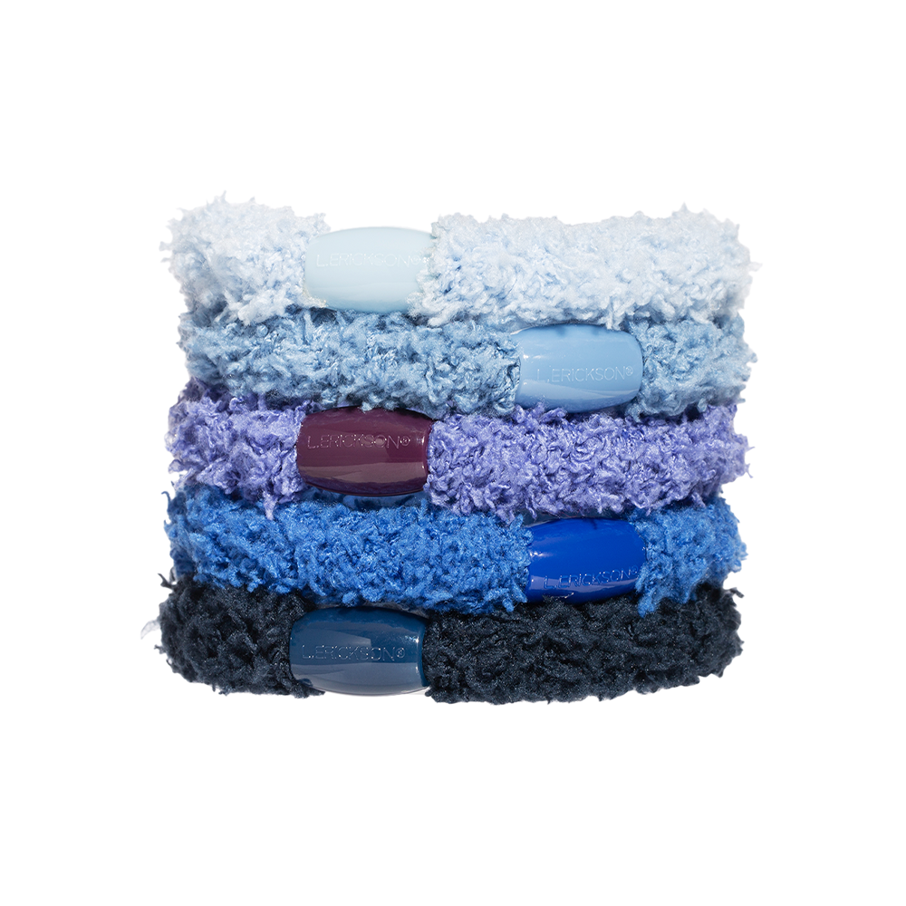 L. ERICKSON 毛絨彈力髮圈〈璀璨藍〉