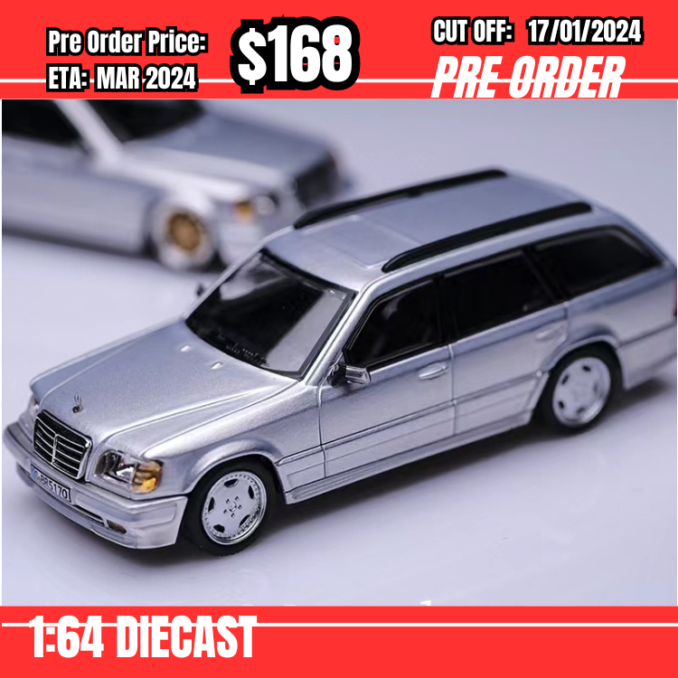 PO-$168 * Mortal * 1:64 E Class MK1 S124 Estate Silver [OD12/01]