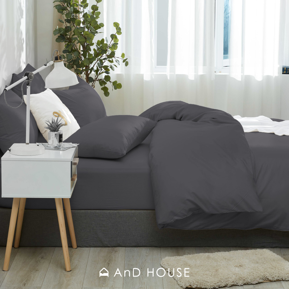 200織精梳純棉｜100%純棉｜深鐵灰｜單品&床包被套組