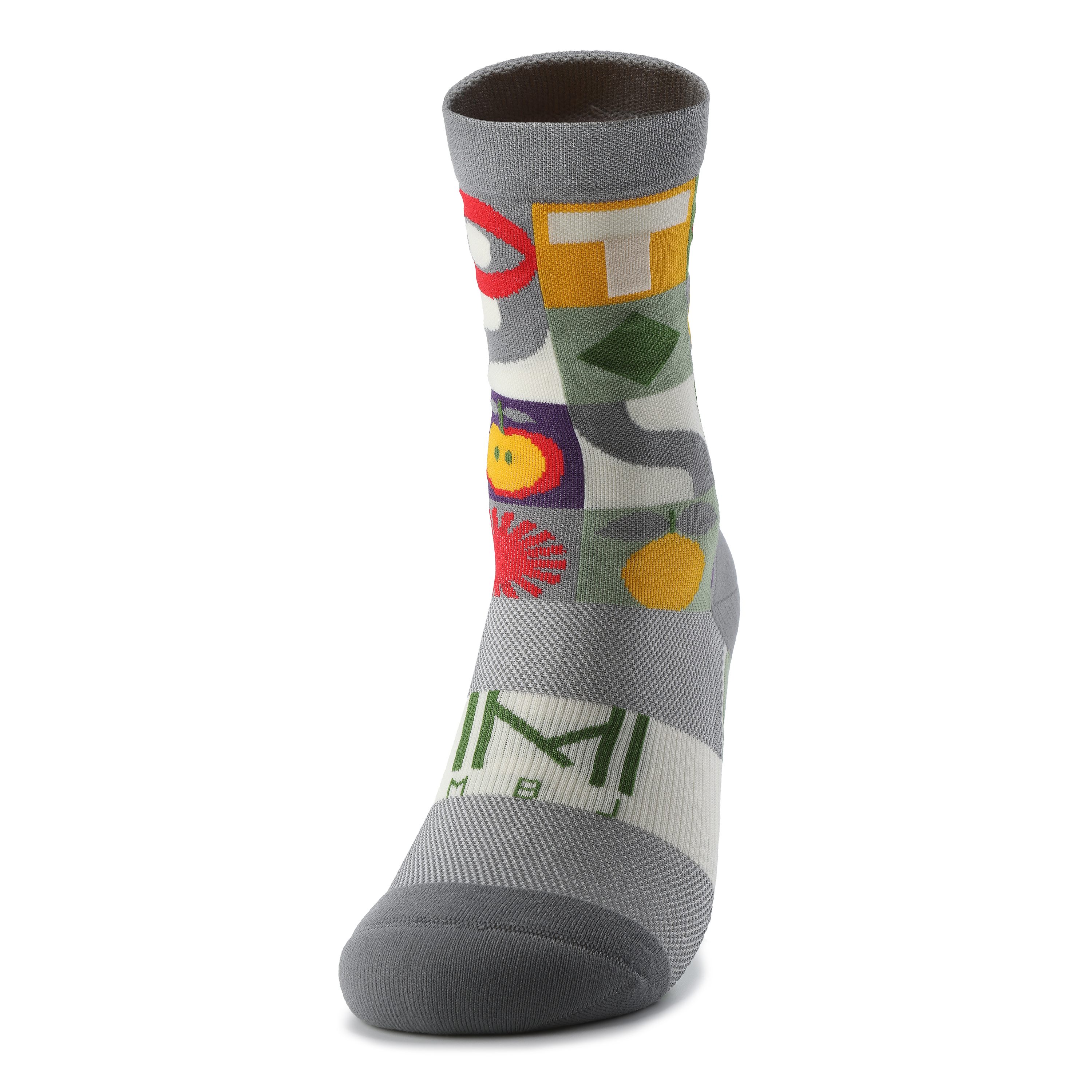 灰地圖｜經典設計師款．壓力3/4襪